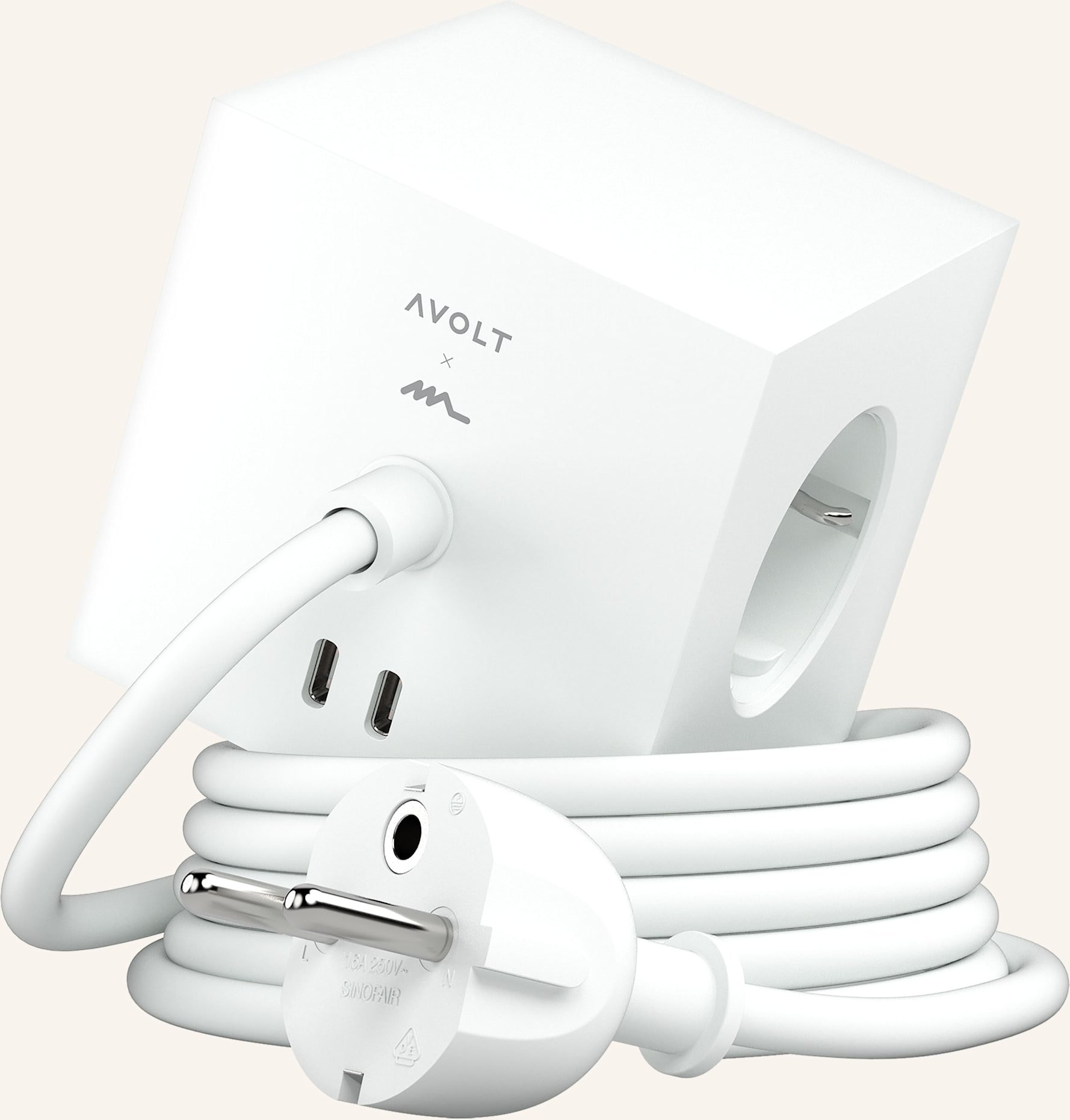 Avolt Steckdosenleiste Square 1 weiss