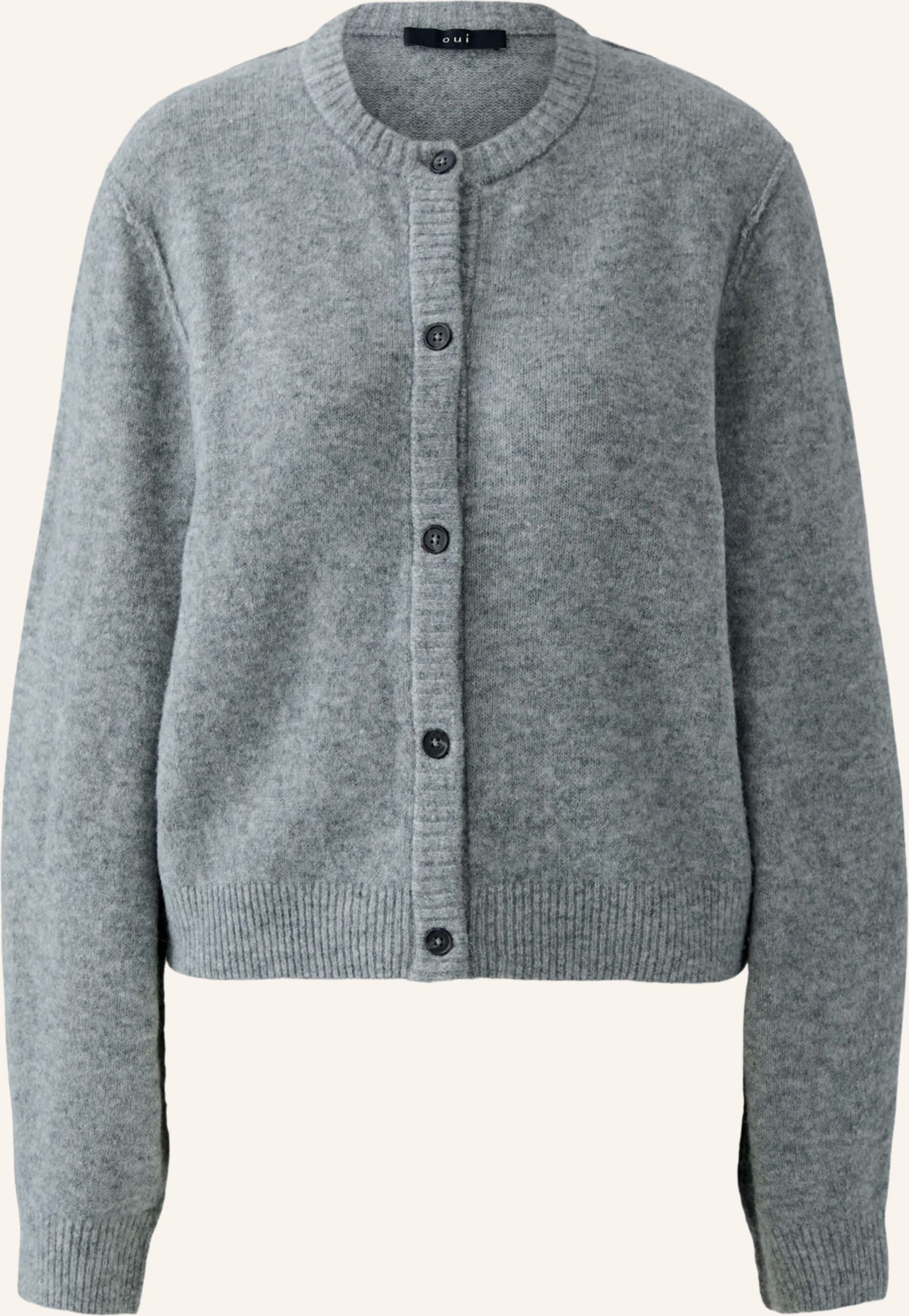 Oui Strickjacke Ilaya grau