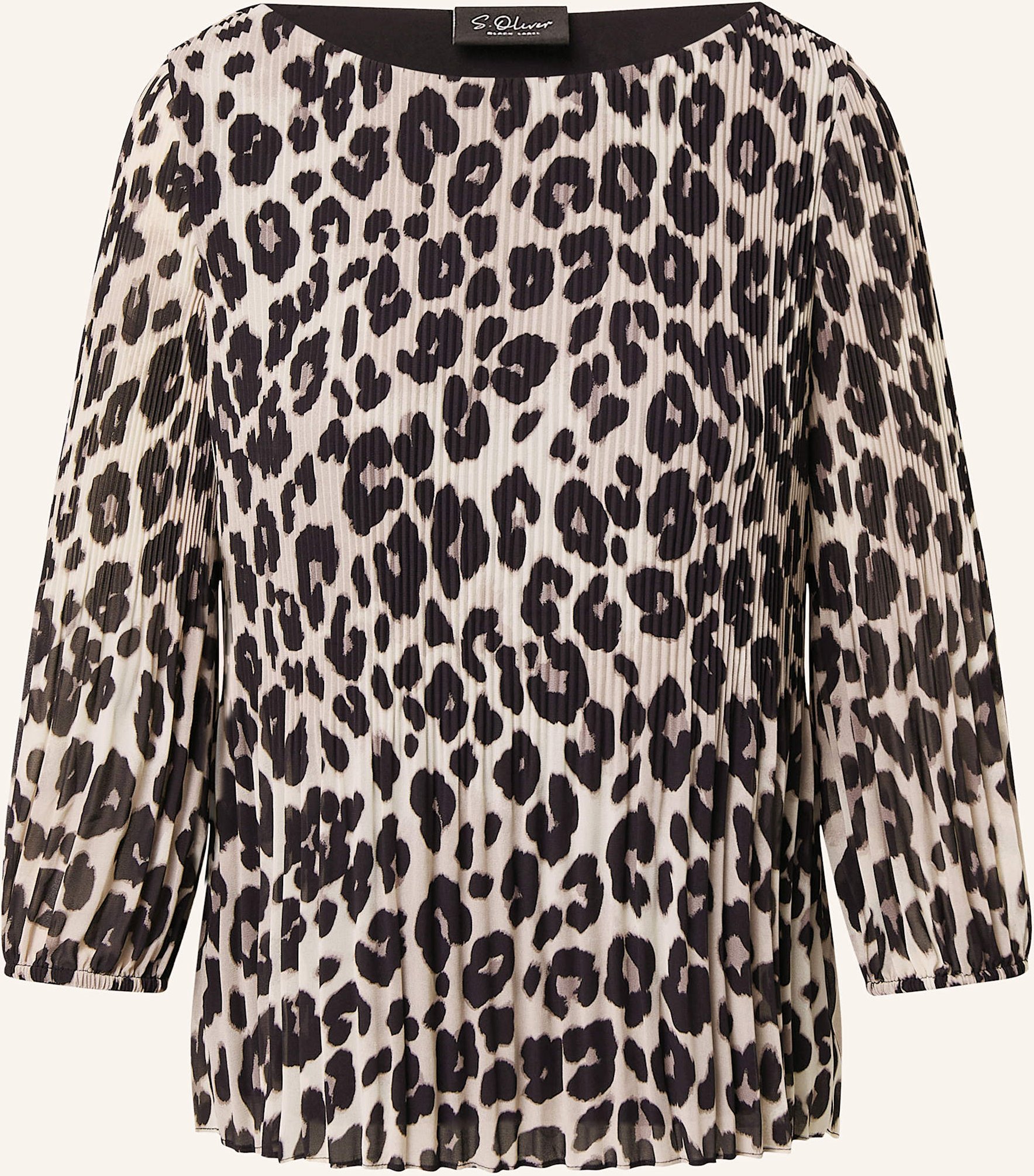 Thumbnail - S.Oliver Black Label Blusenshirt Mit Plissees Und 3/4-Arm grau