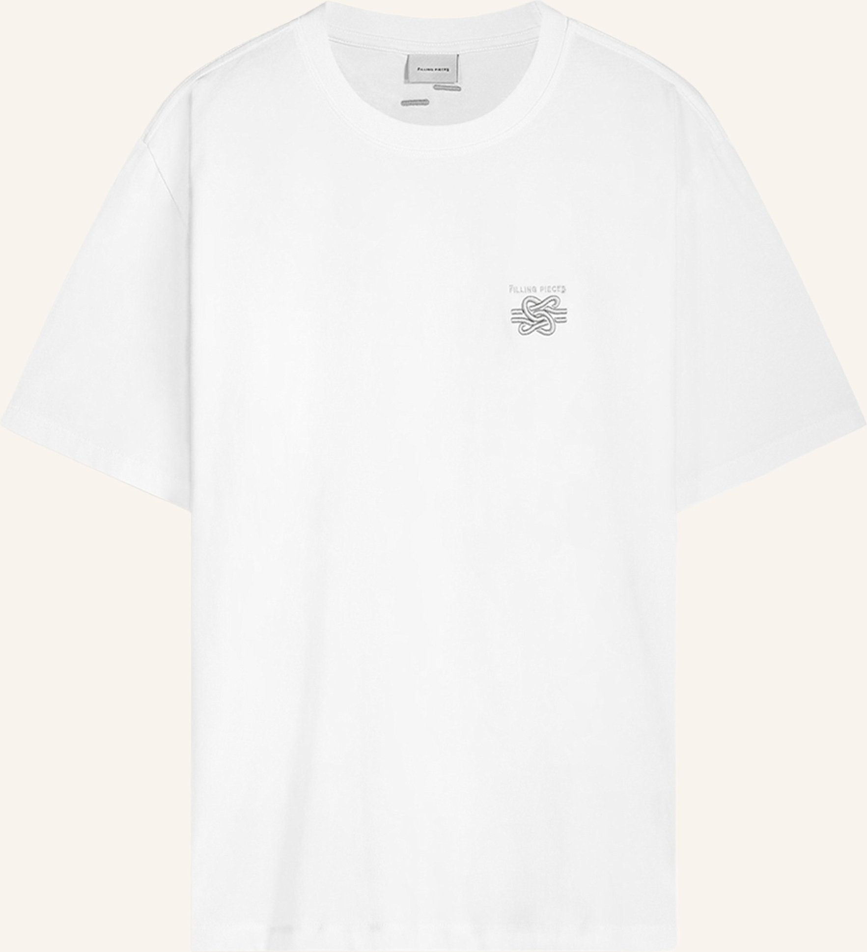 Filling Pieces T-Shirt Embroidered Knot weiss