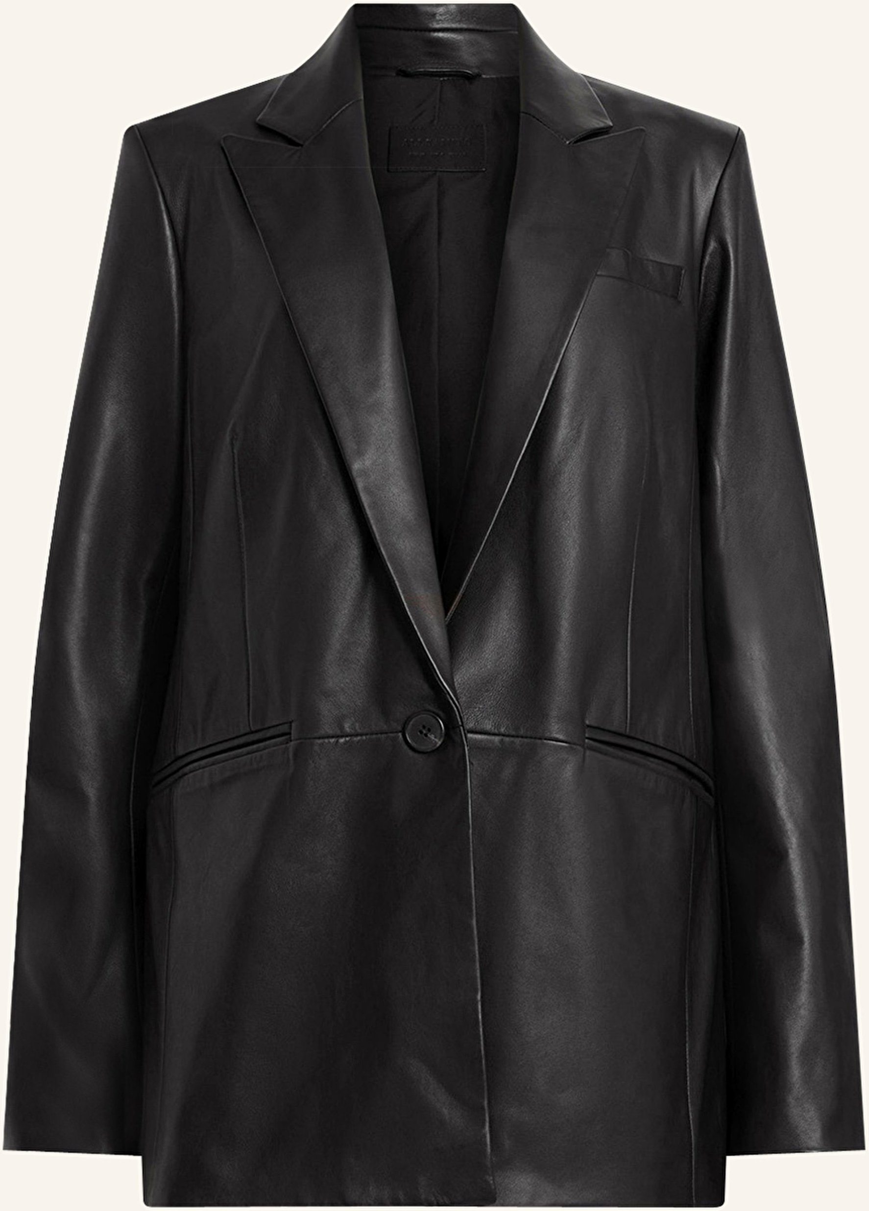 Allsaints Lederblazer Deri schwarz