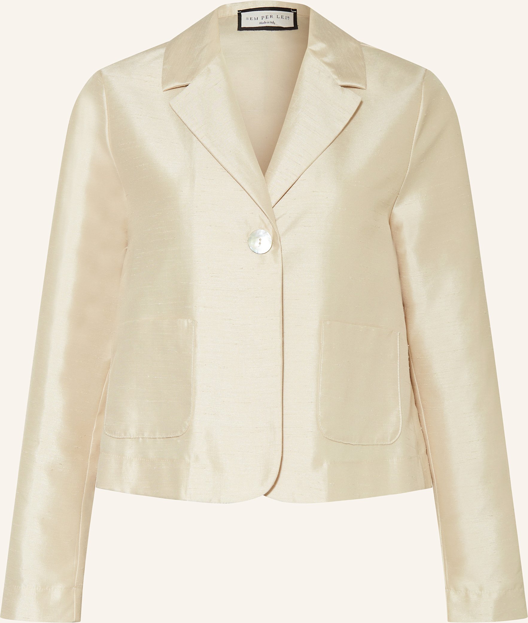Sem Per Lei Cropped Blazer beige