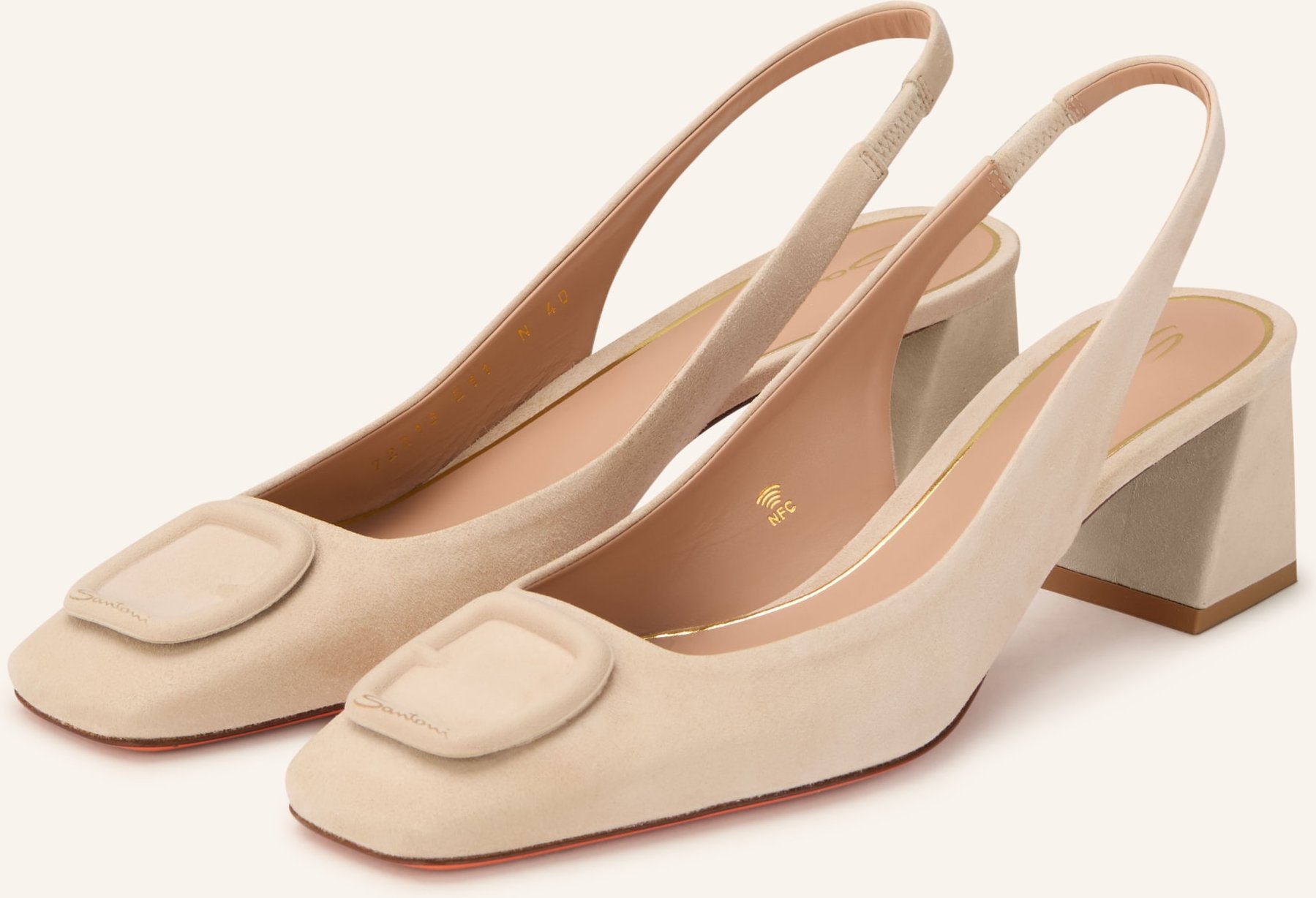 Santoni Slingpumps Marta beige