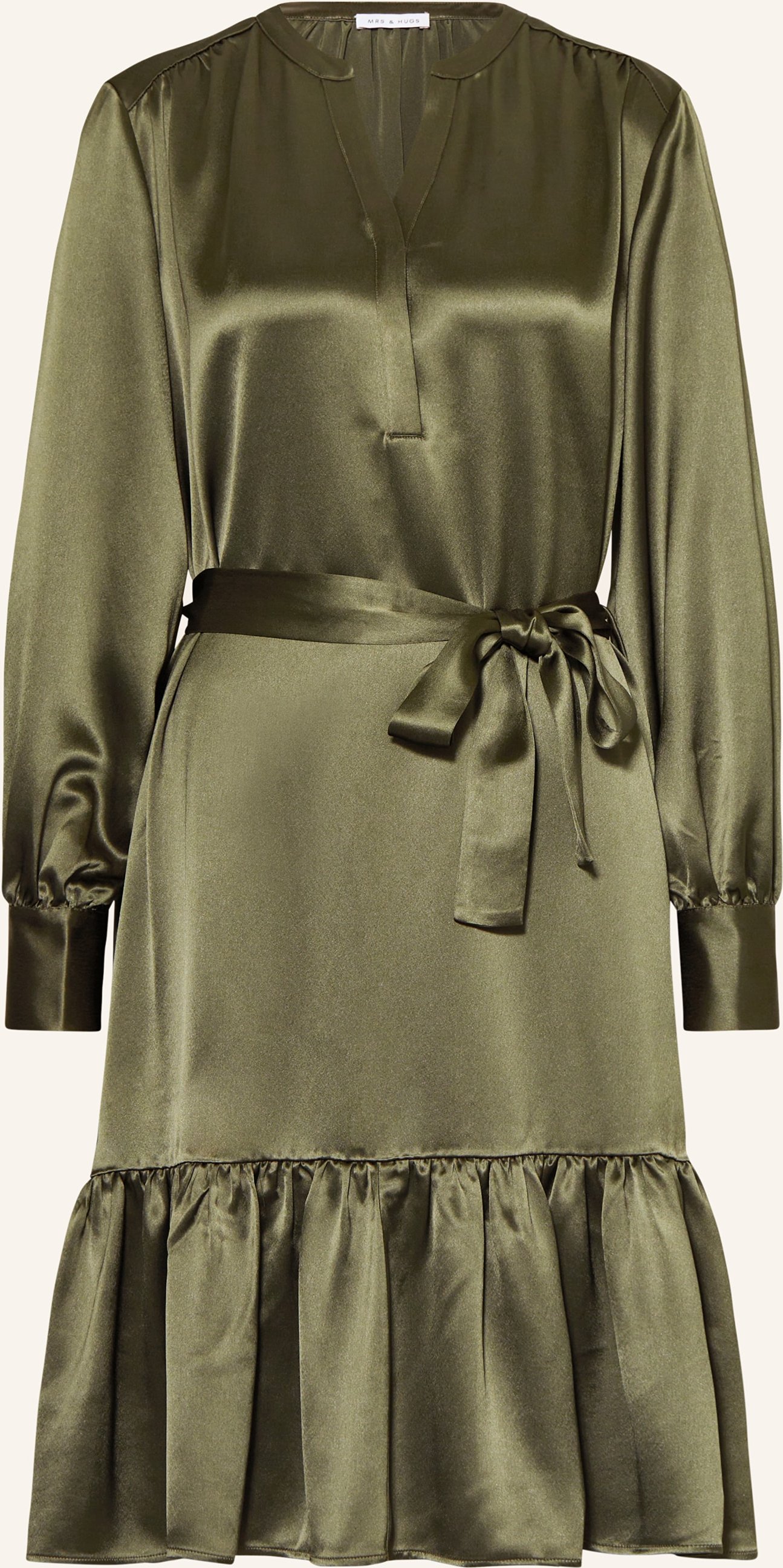 Mrs & Hugs Satinkleid gruen