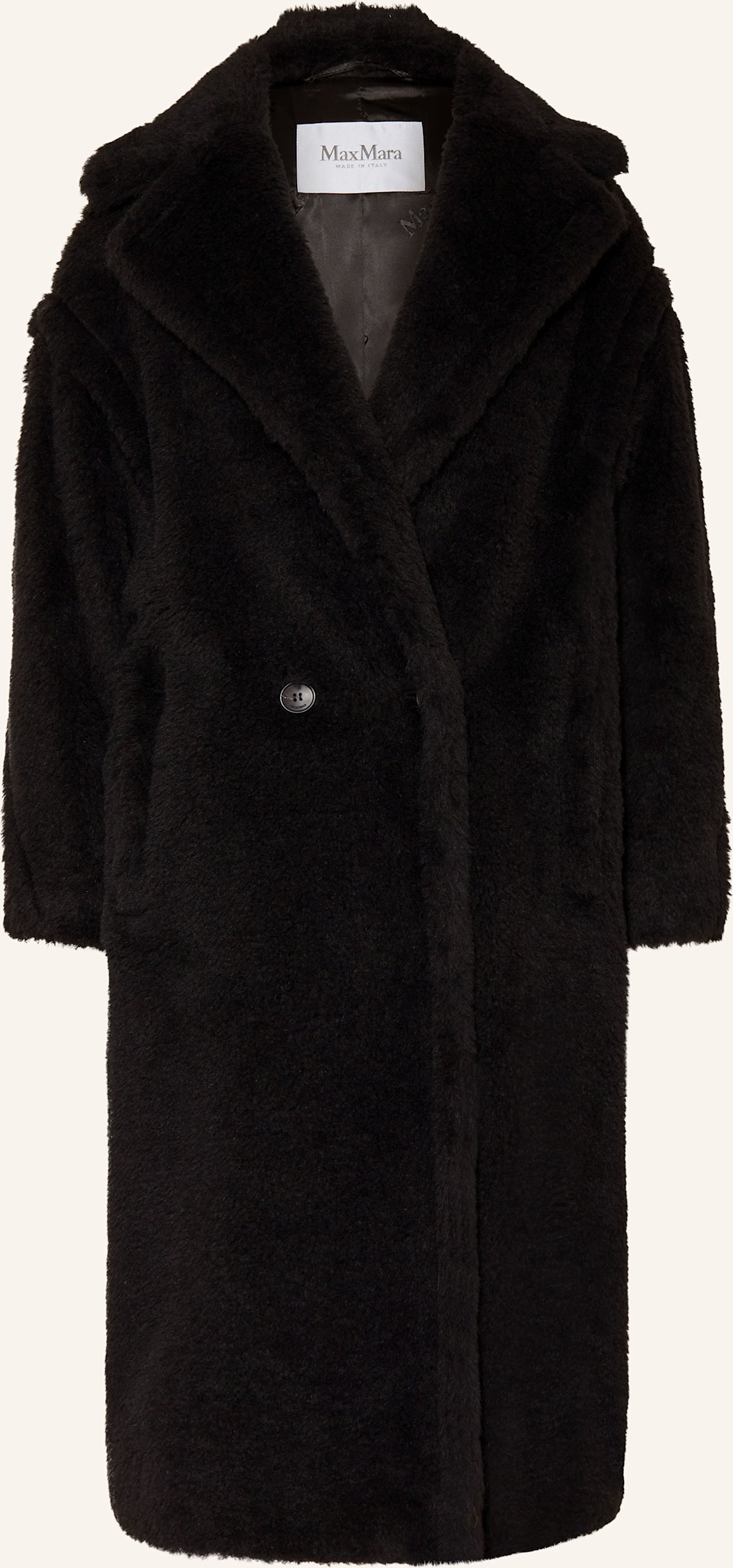 Max Mara Kunstfell-Mantel Tedgirl Mit Alpaka schwarz