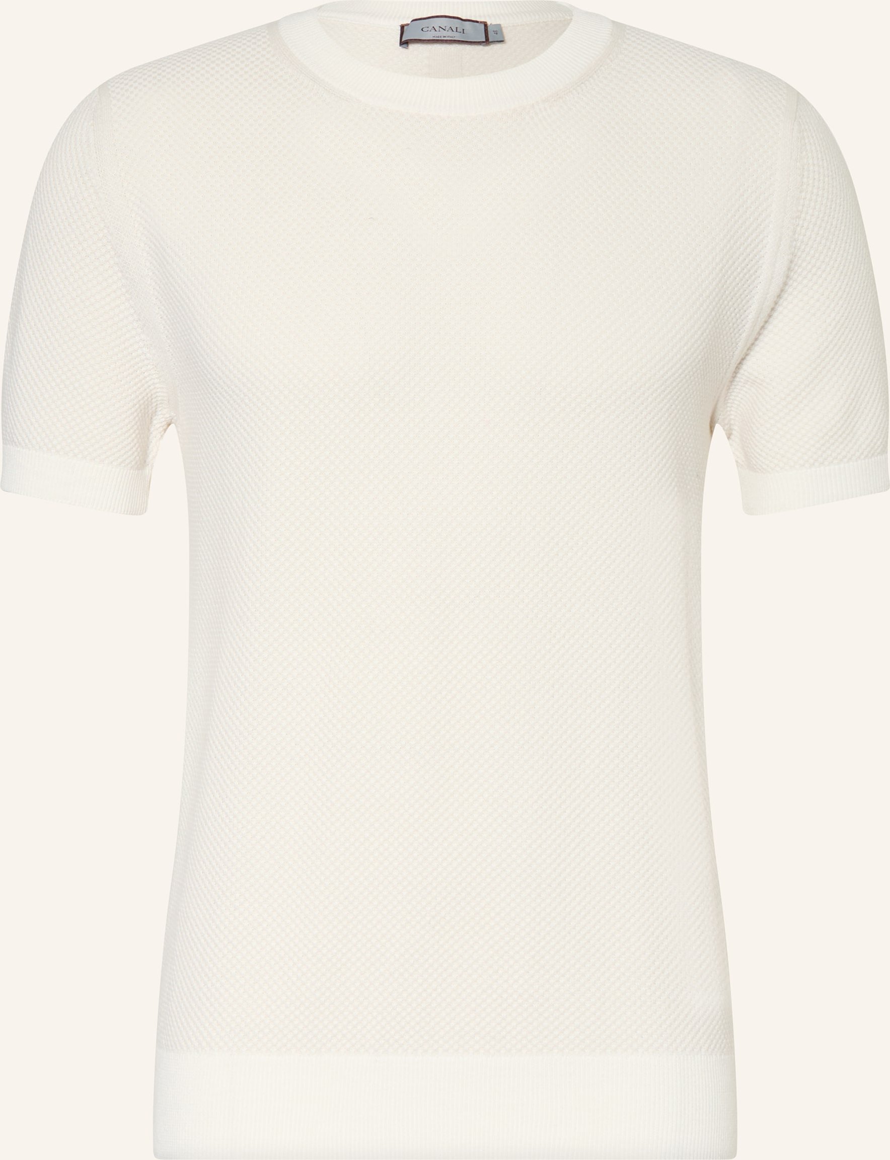 Canali Strickshirt weiss
