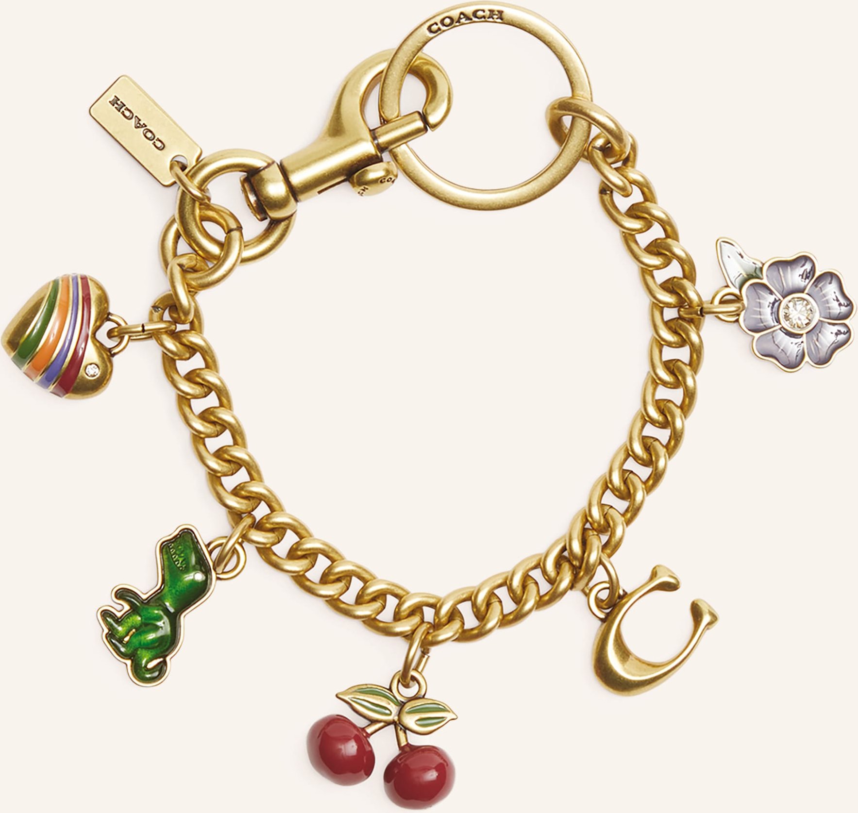 Coach Taschenanhänger gold