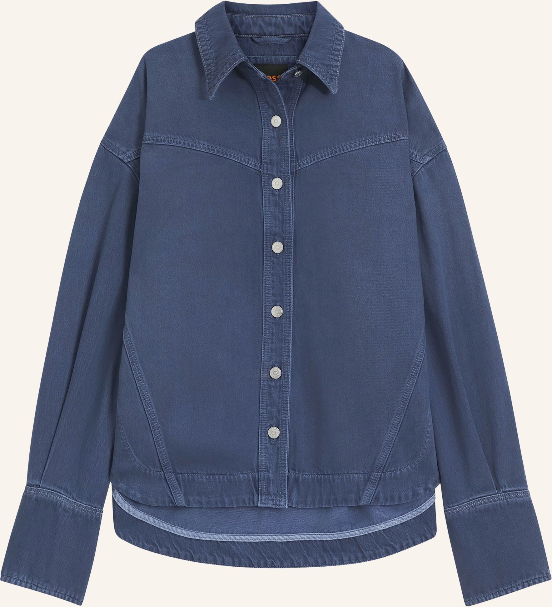 Boss Jeansbluse grau