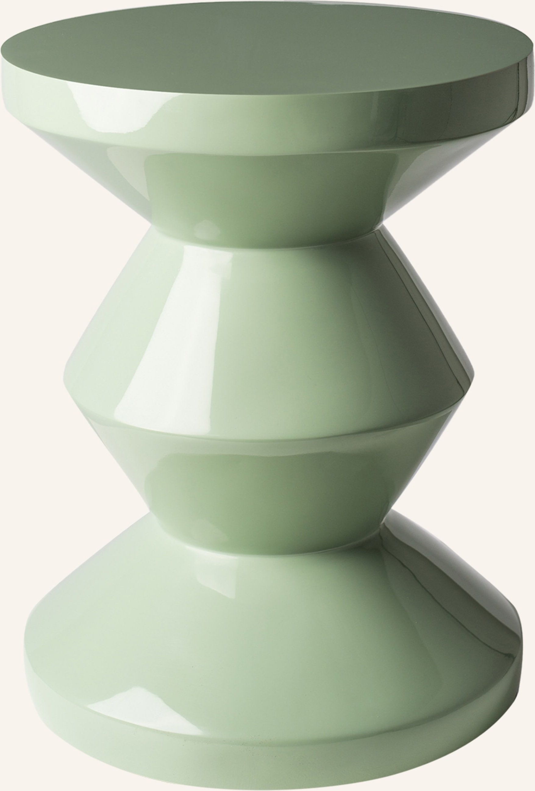 Polspotten Hocker Zig Zag gruen