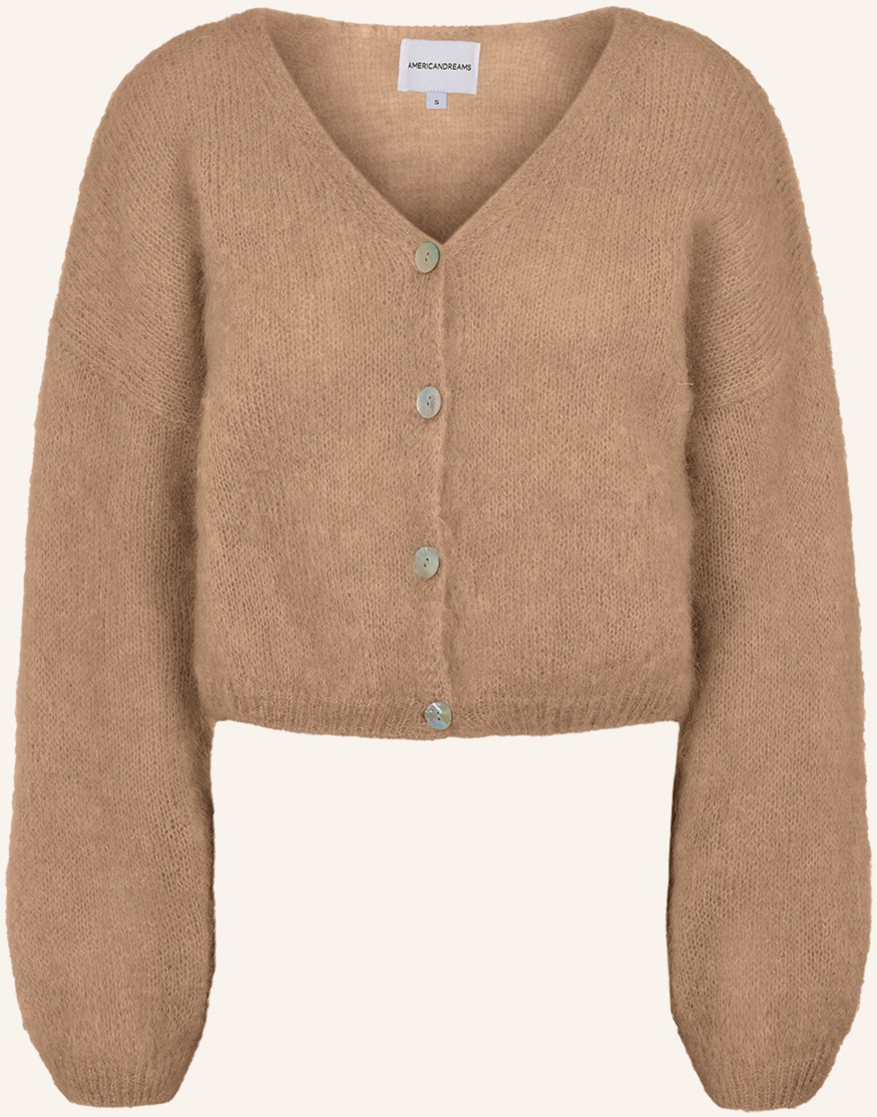 Americandreams Cropped-Strickjacke Cornelia braun