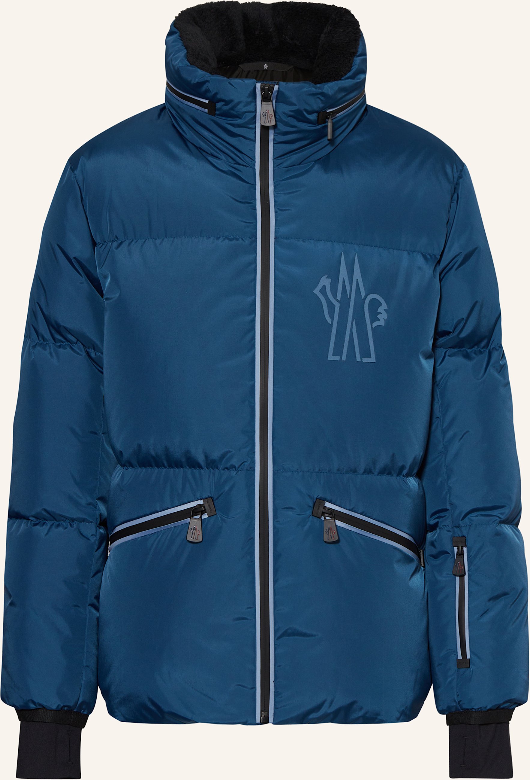 Thumbnail - Moncler Enfant Daunen-Skijacke Verdons blau