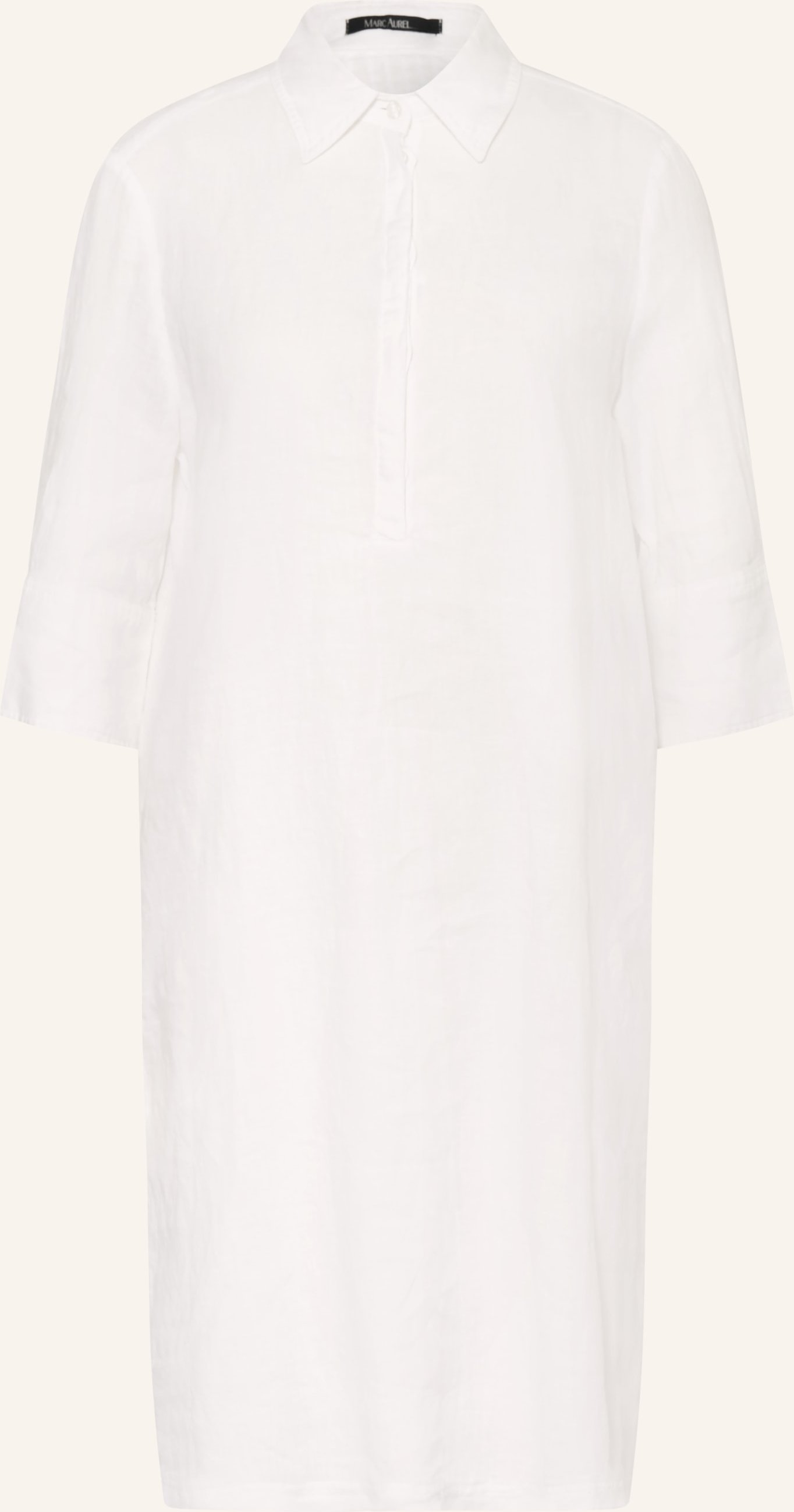 Marc Aurel Leinenkleid Mit 3/4-Arm weiss