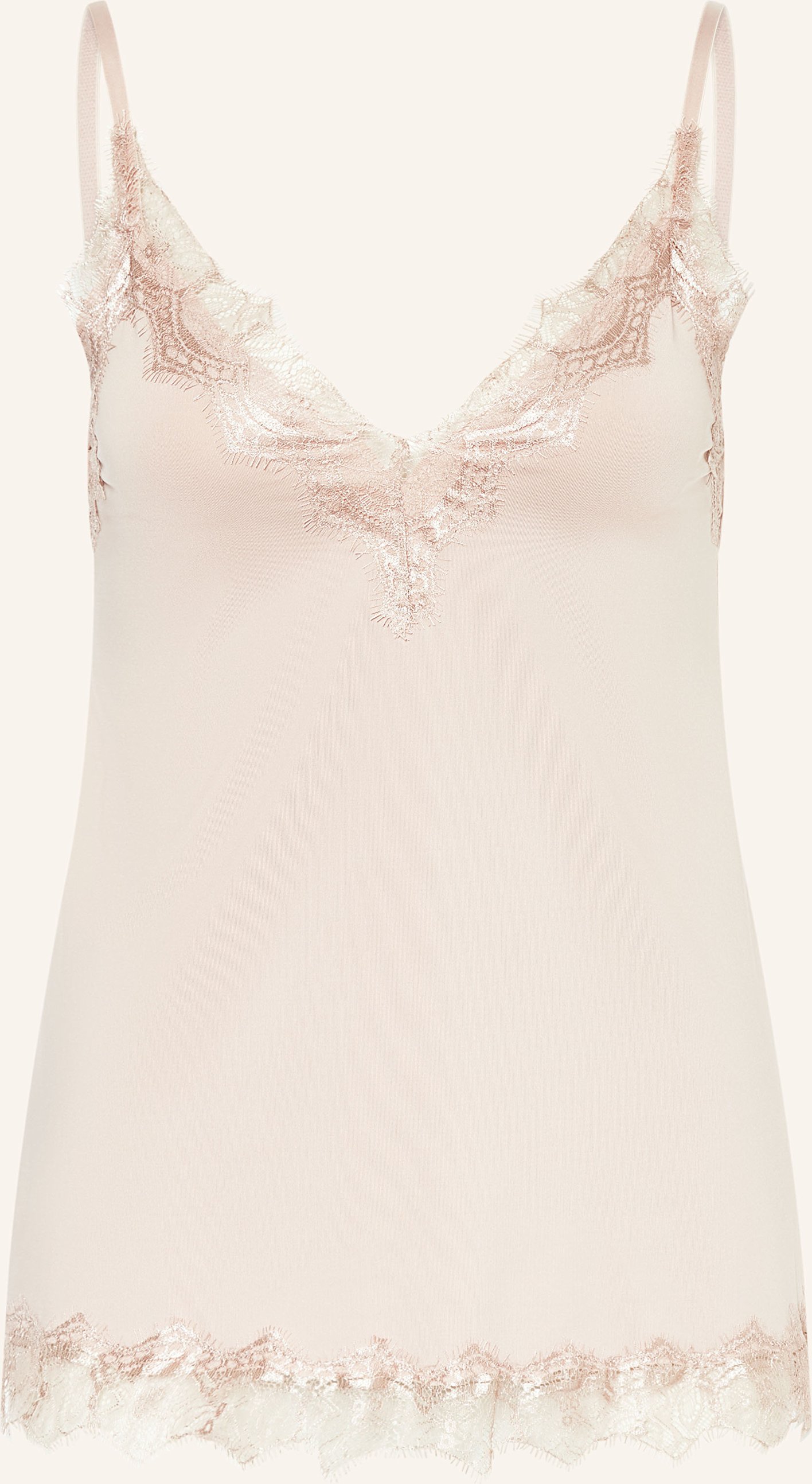 Thumbnail - Rosemunde Top Billie Mit Spitze beige