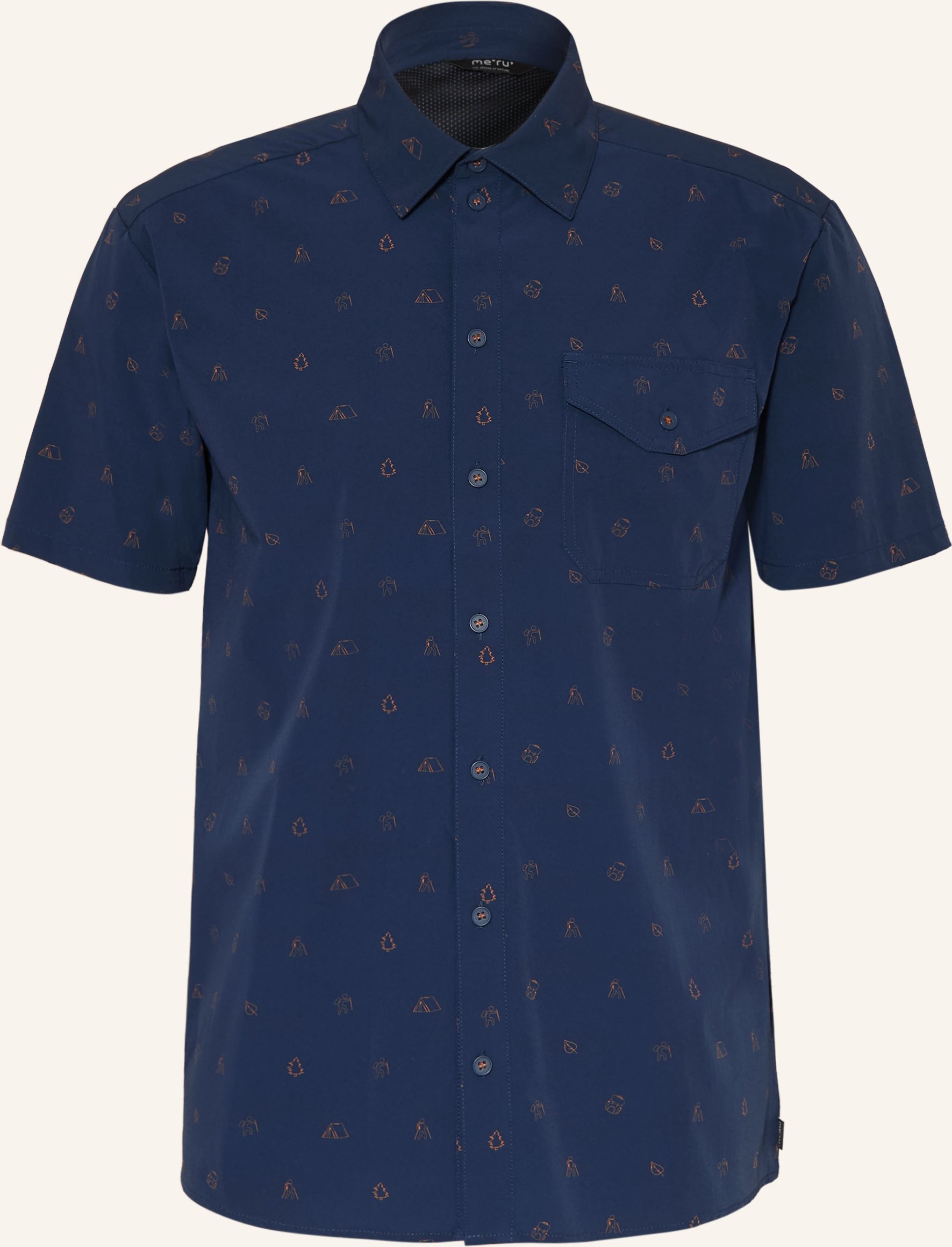 Me°Ru' Outdoor-Hemd Lahan blau