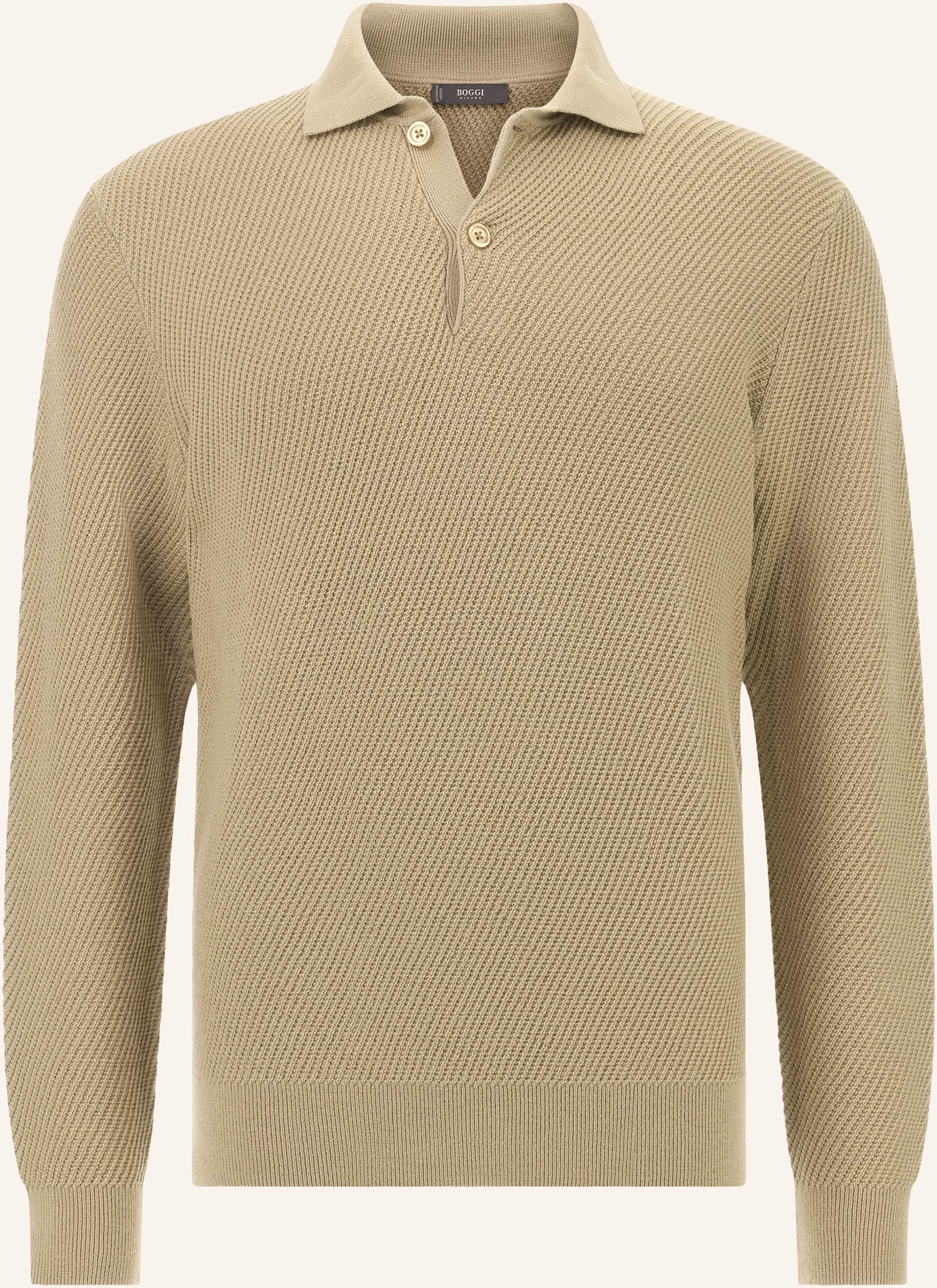 Boggi Milano Strick-Poloshirt beige