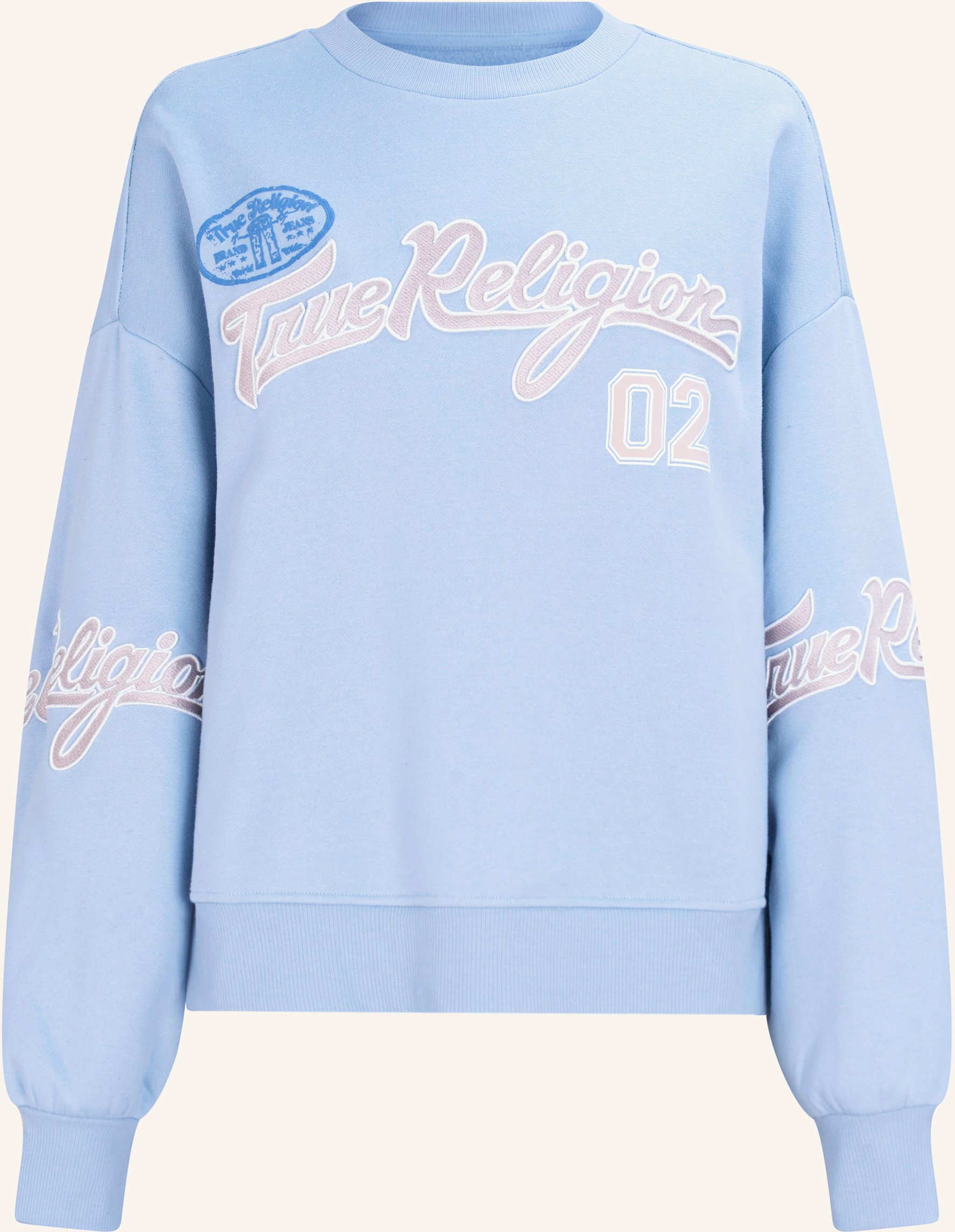 True Religion Sweatshirt Embroidery blau