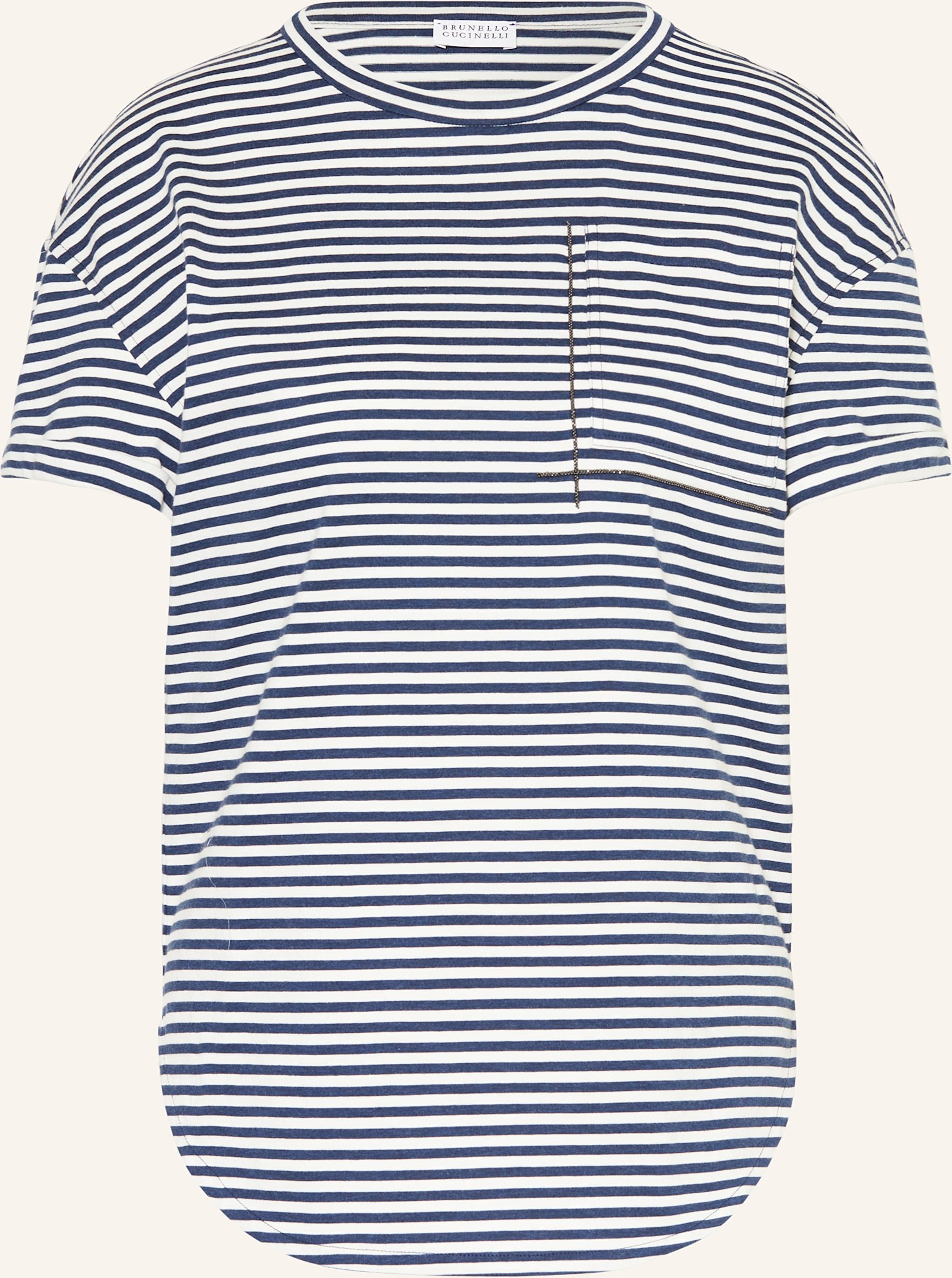 Brunello Cucinelli T-Shirt Mit Schmucksteinen weiss