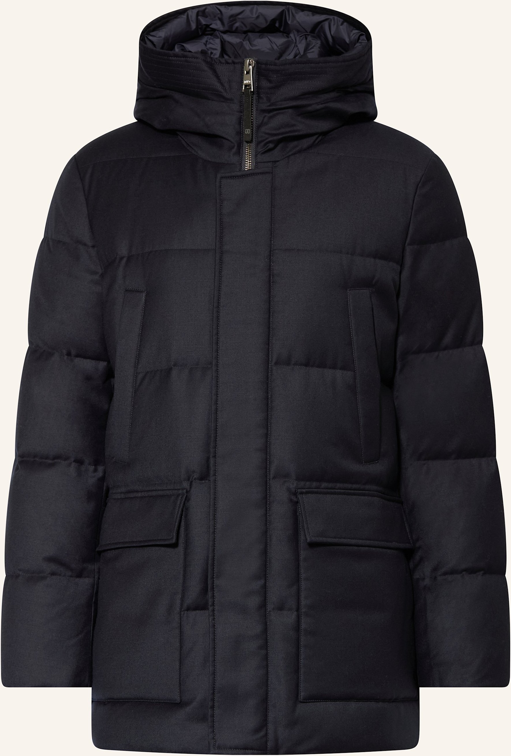 Duno Daunenparka Aus Wolle blau
