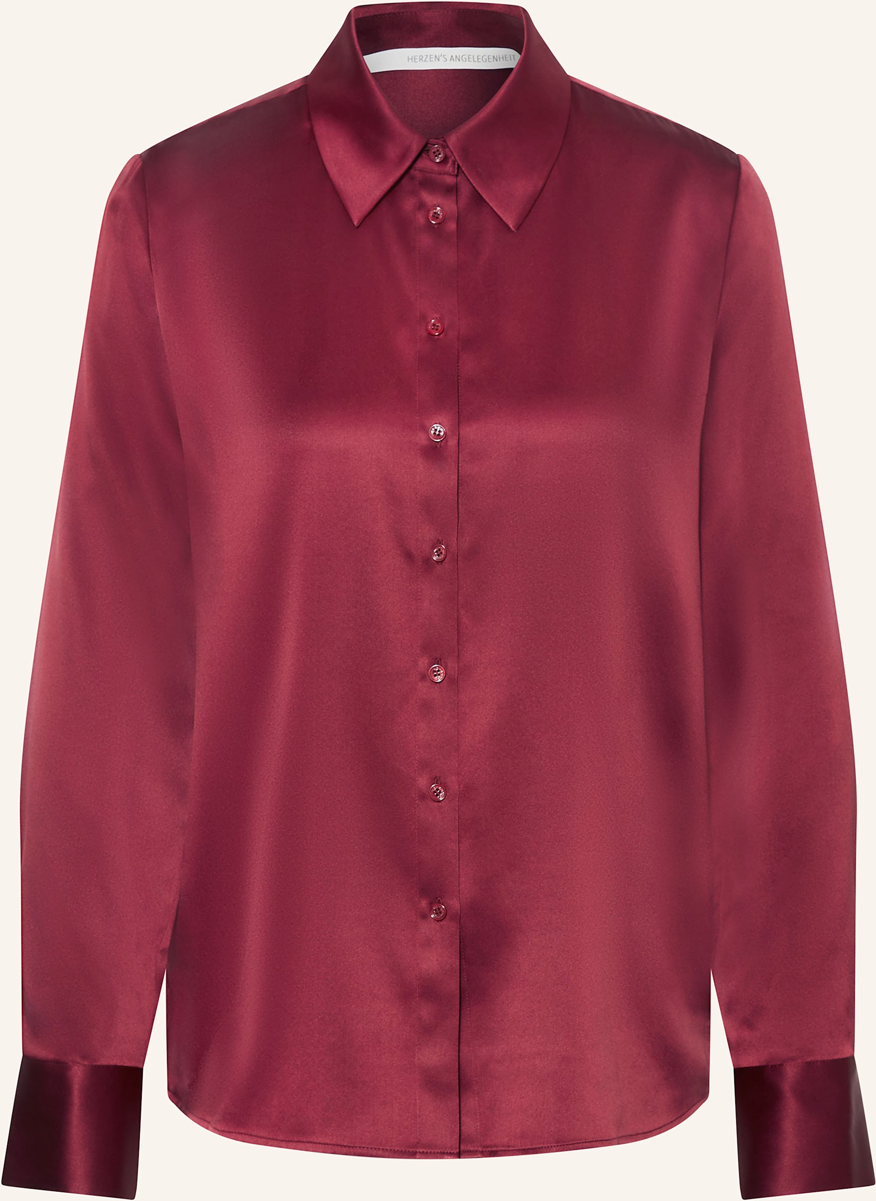 Herzen's Angelegenheit Hemdbluse Aus Seide rot