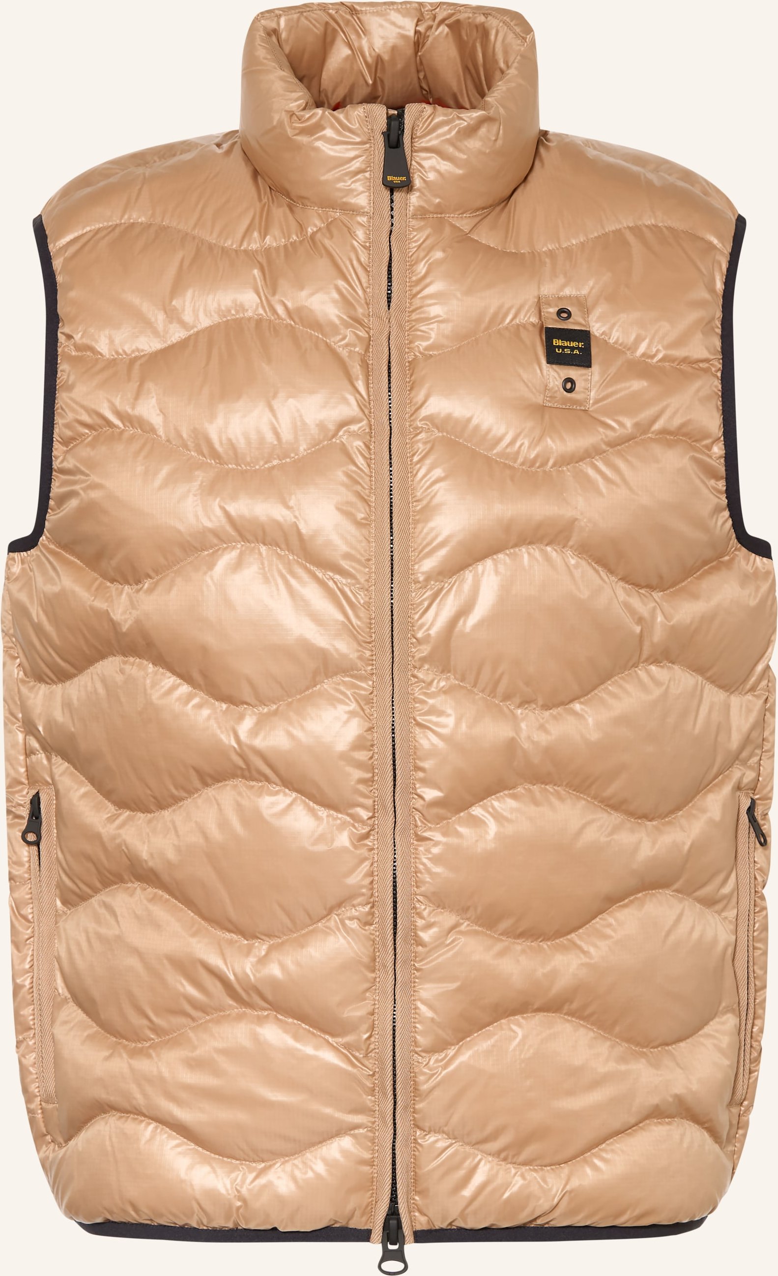 Blauer Steppweste Danny beige