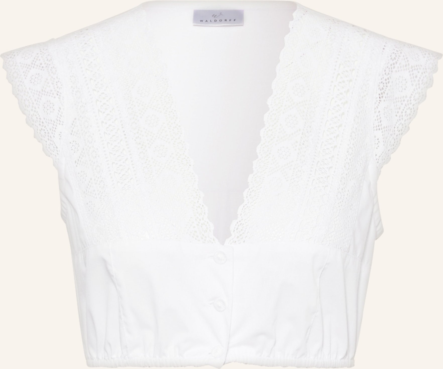 Waldorff Dirndlbluse Mina Mit Spitze weiss
