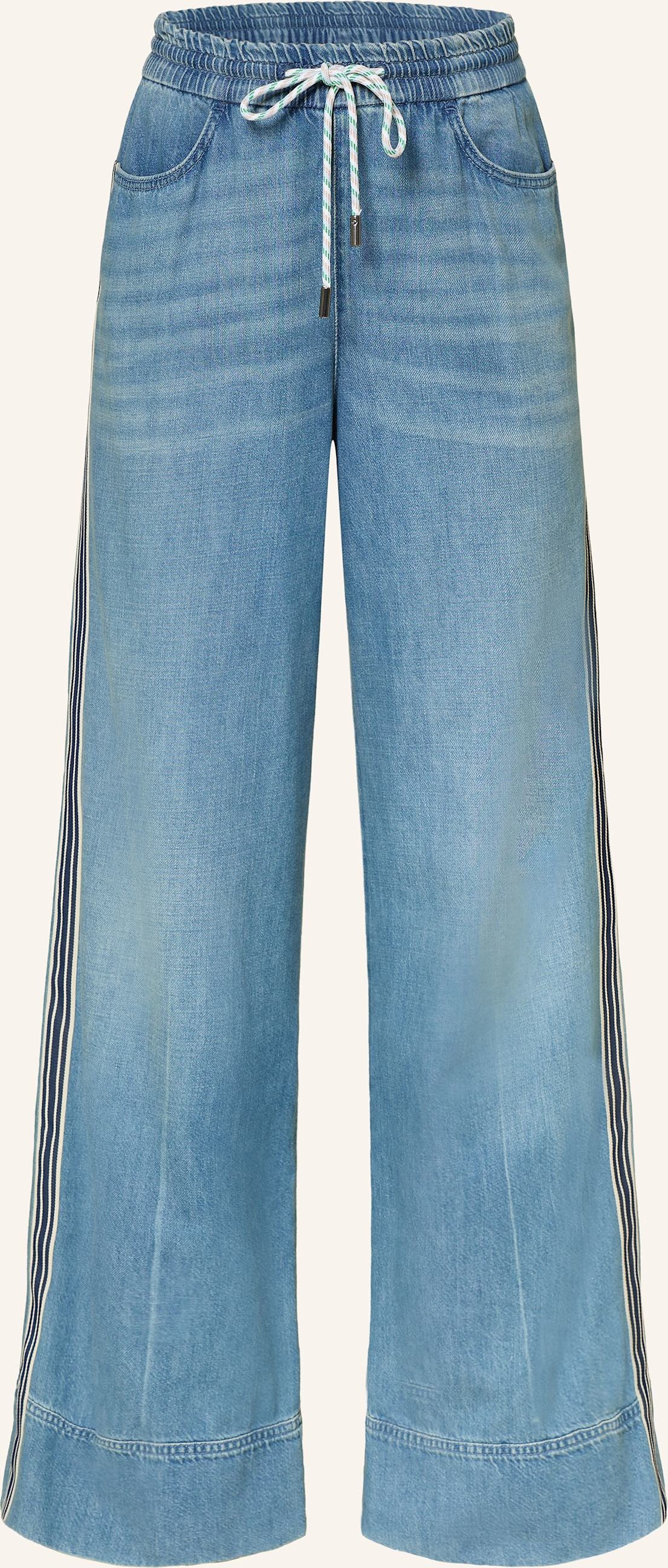 Marc Cain Jeans Welkom Mit Galonstreifen blau
