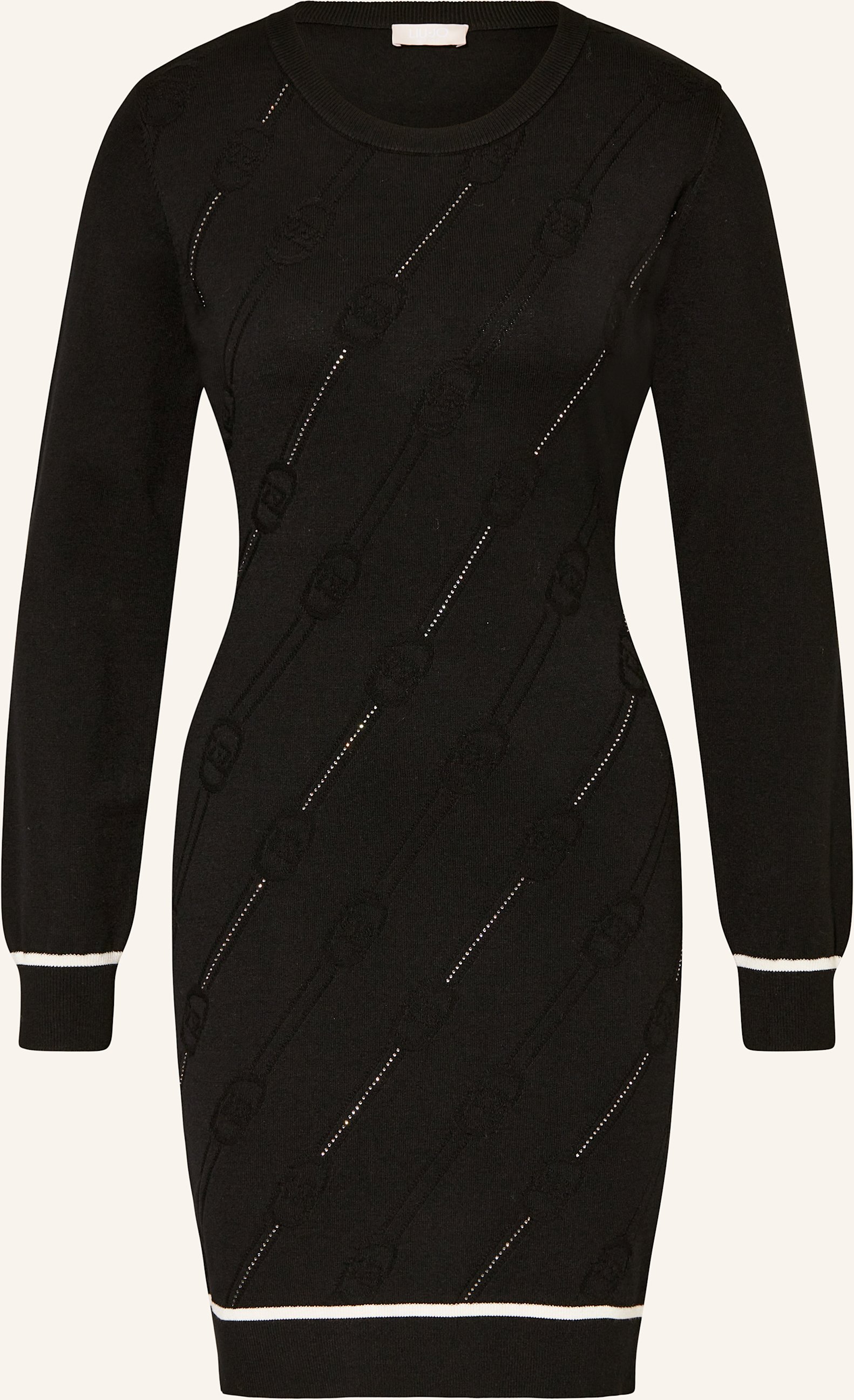Liu Jo Strickkleid Mit Schmucksteinen schwarz