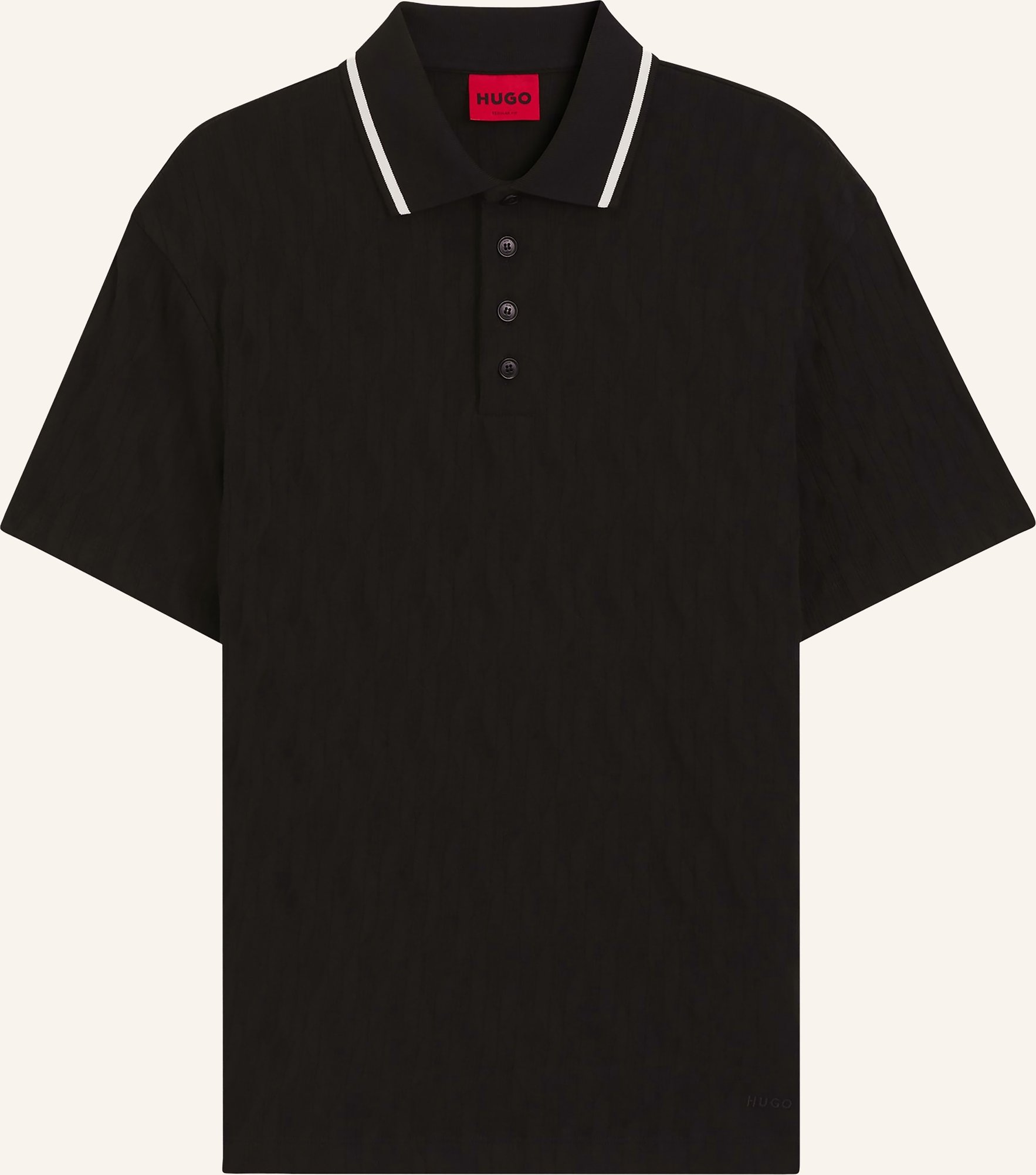 Hugo Jersey-Poloshirt Dunik schwarz