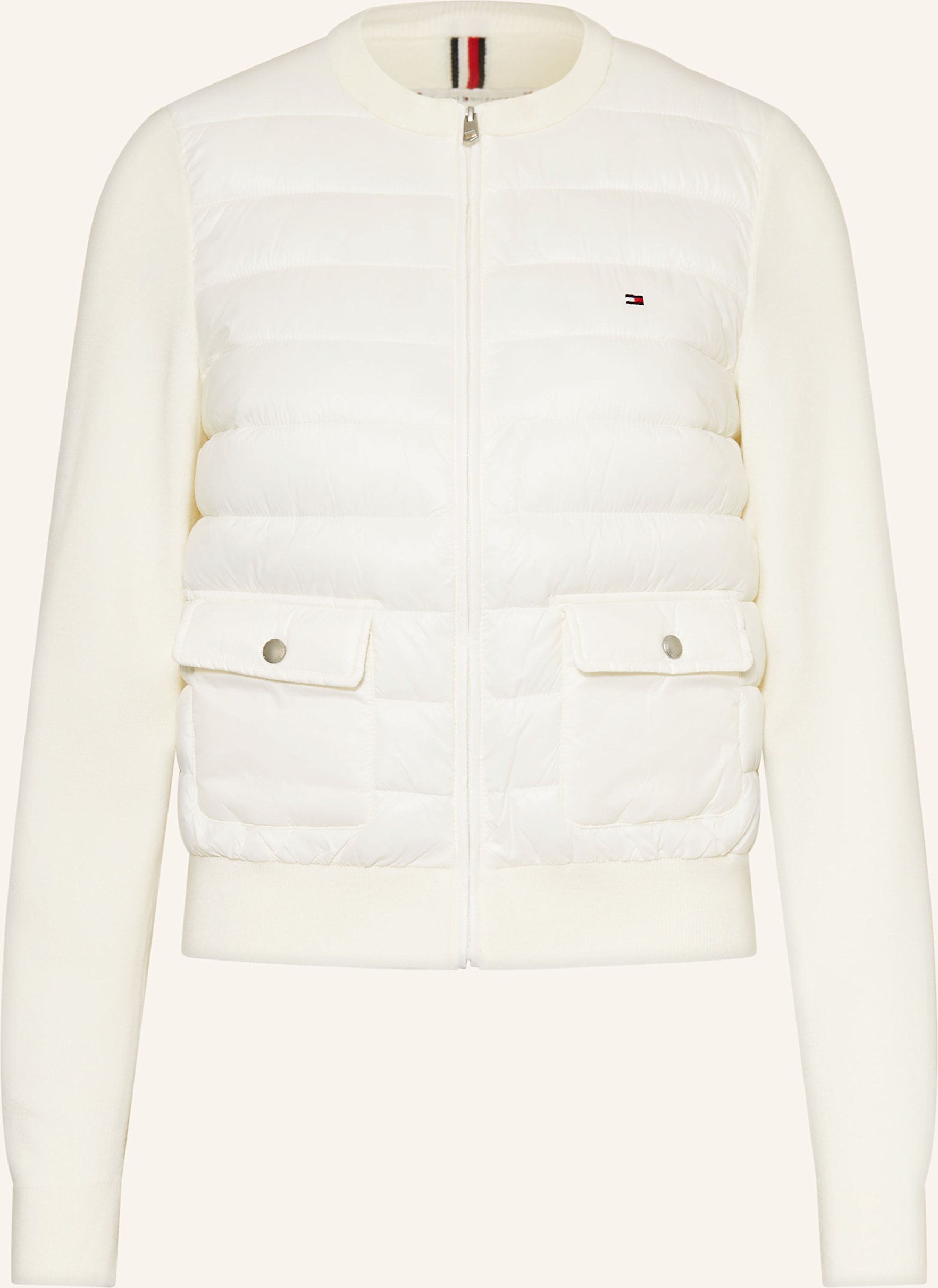 Thumbnail - Tommy Hilfiger Steppjacke Im Materialmix weiss