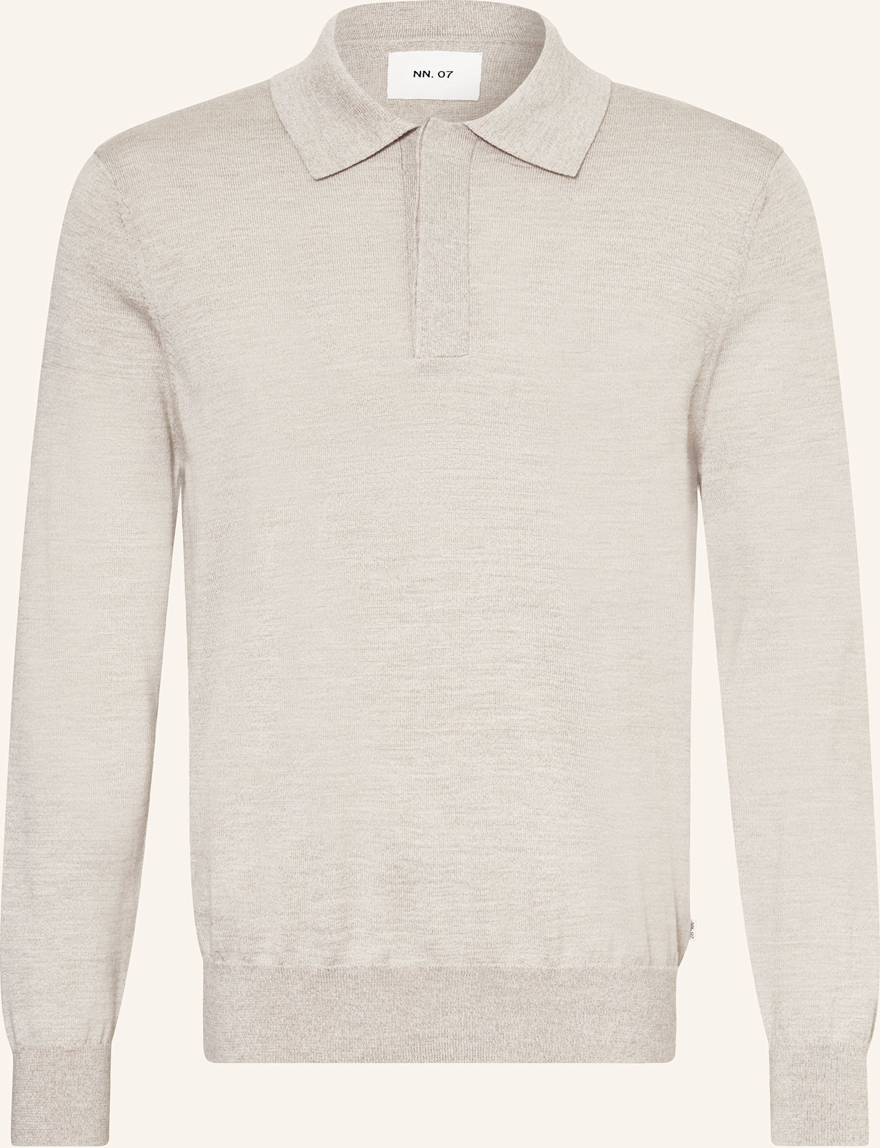 Nn.07 Strick-Poloshirt Emerson Regular Fit beige