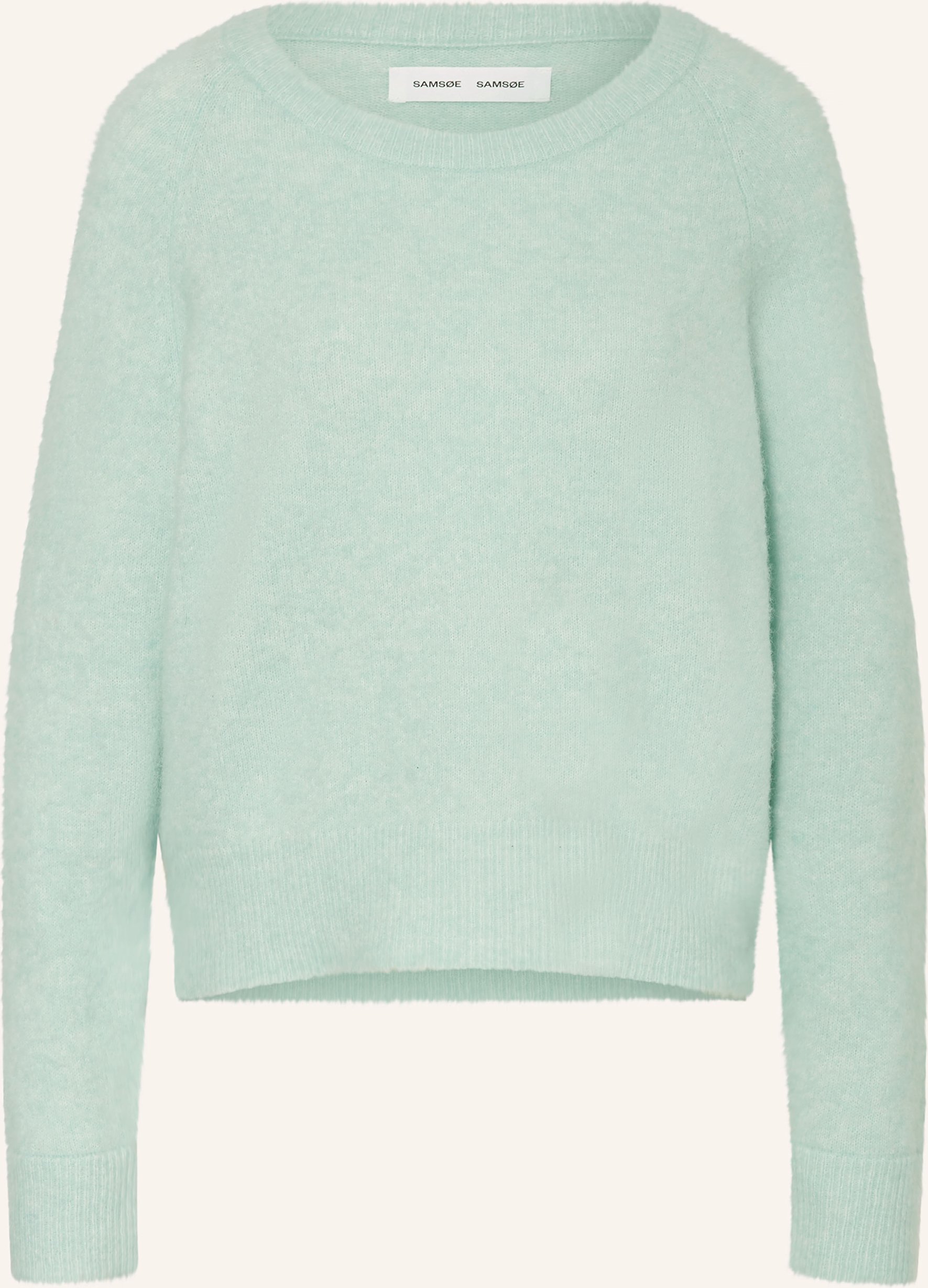 Samsøe Samsøe Pullover Nor O-N Short Mit Alpaka gruen