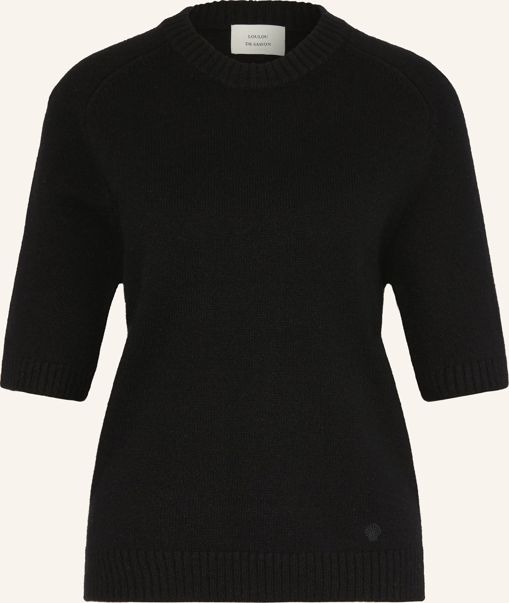 Loulou De Saison Strickshirt Dara Aus Cashmere schwarz