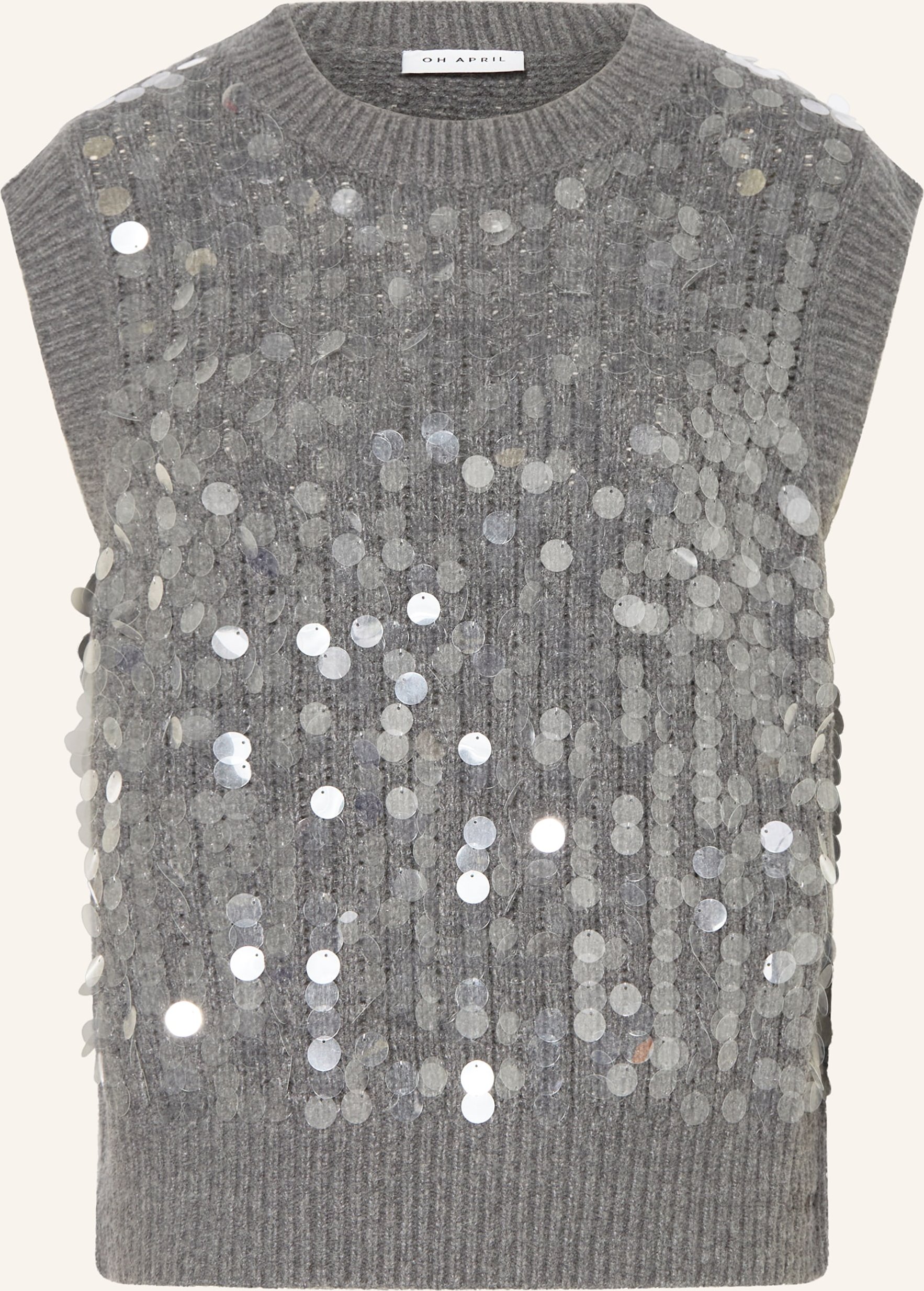 Oh April Pullunder Fia Mit Pailletten grau