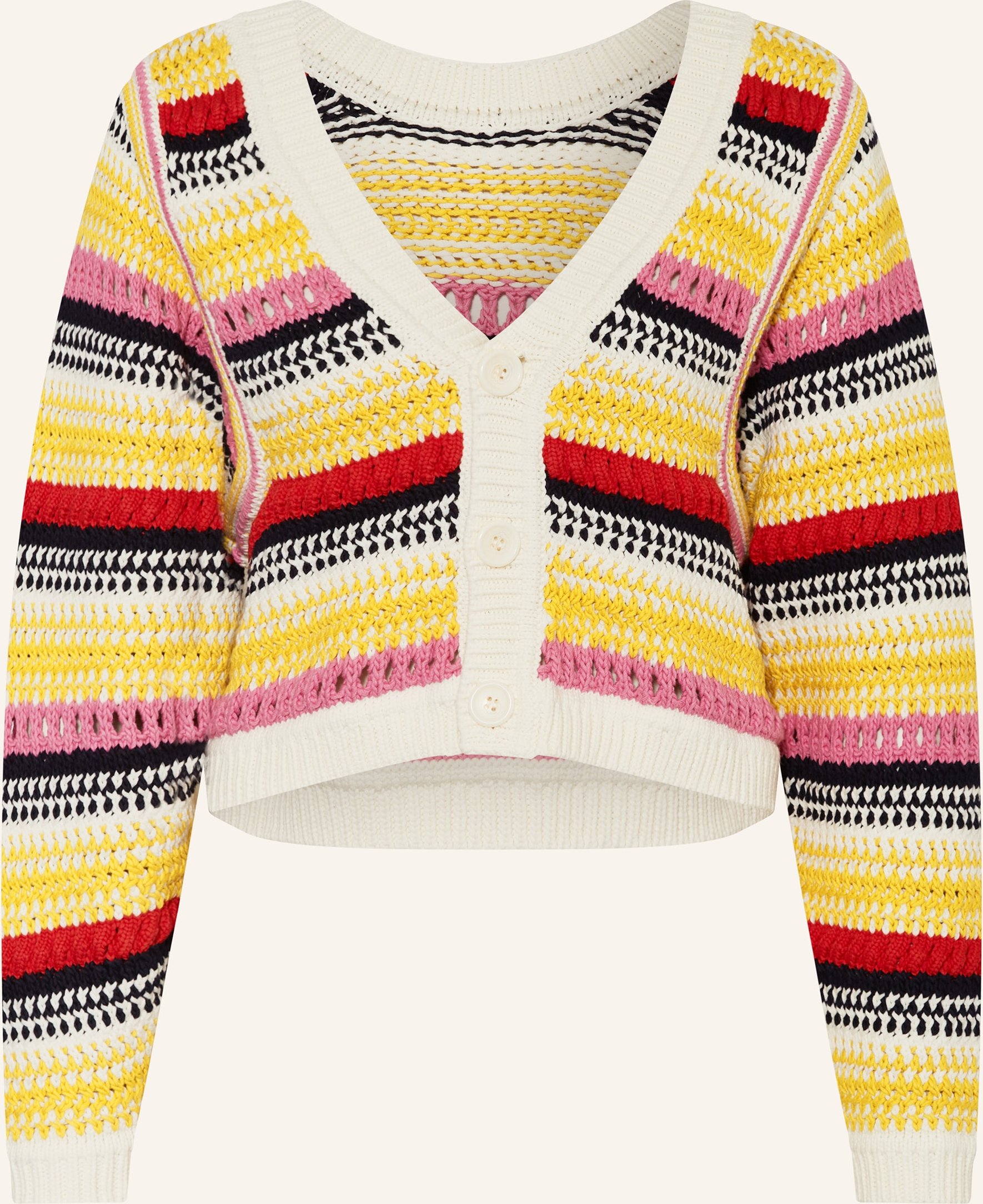 Thumbnail - Ba&Sh Cropped-Strickjacke Romy gelb