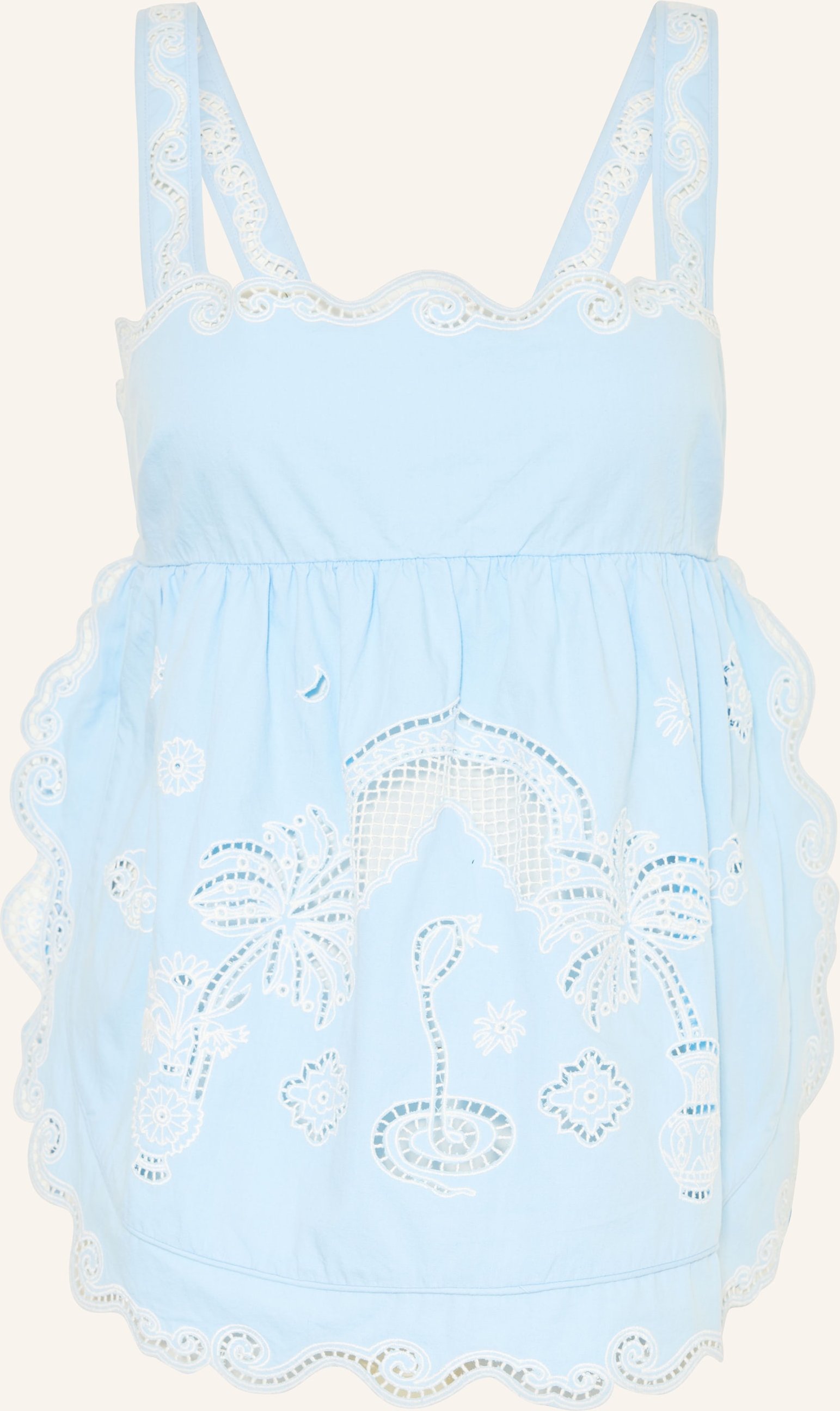 Alémais Top Maizy Mit Lochspitze blau