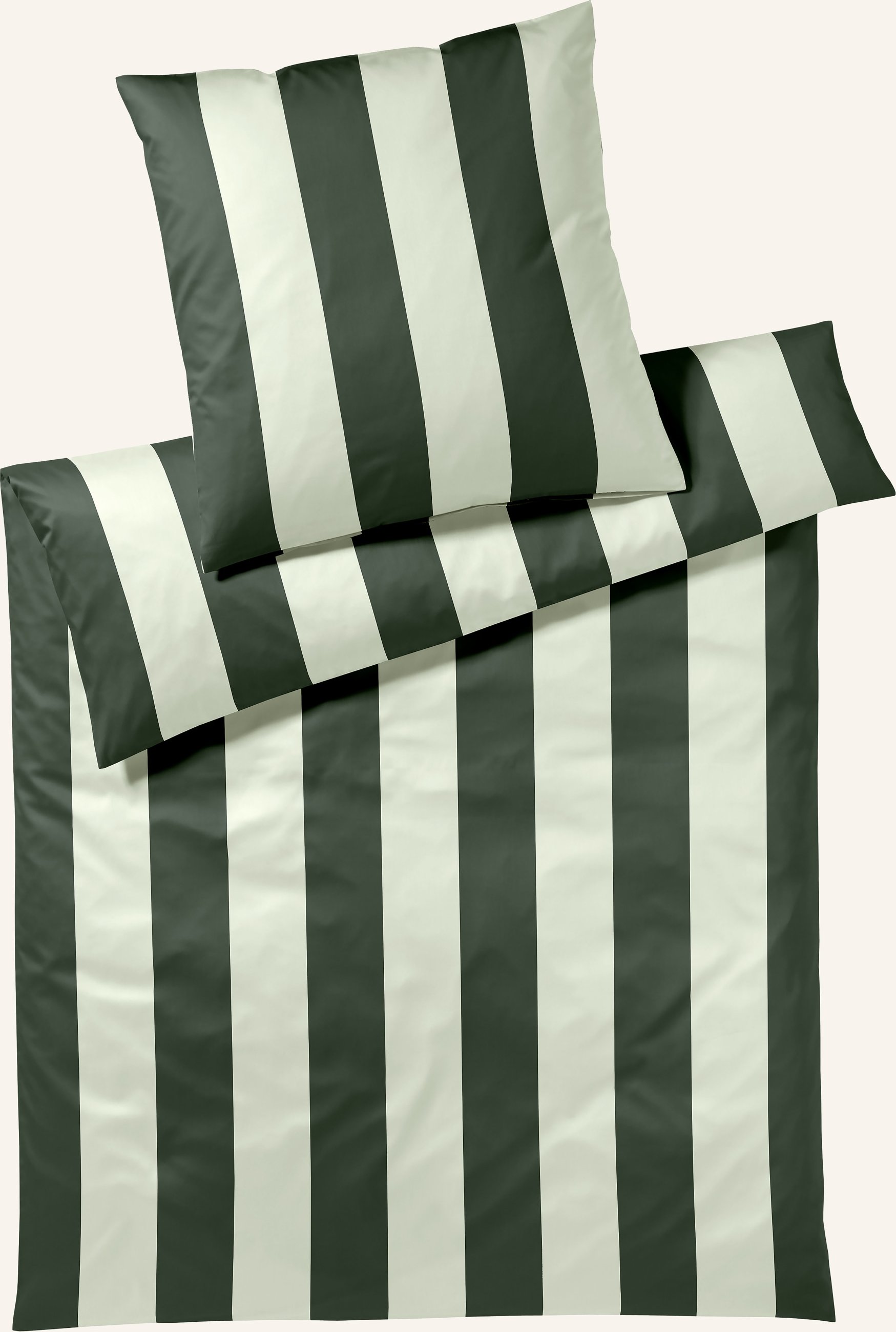 Elegante Bettwäsche Duo gruen