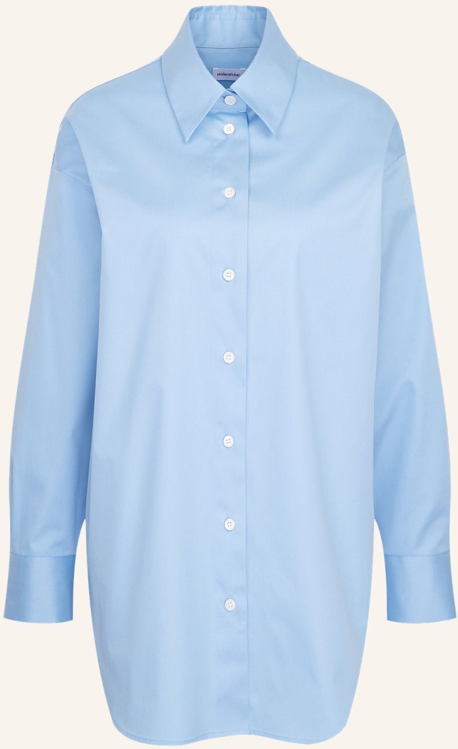 Seidensticker Longbluse, Hemdbluse blau