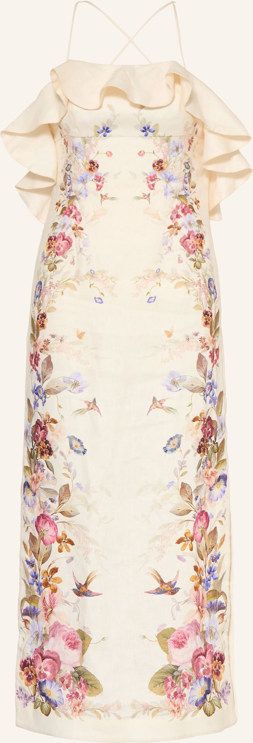 Zimmermann Kleid Patience Mit Glitzergarn weiss