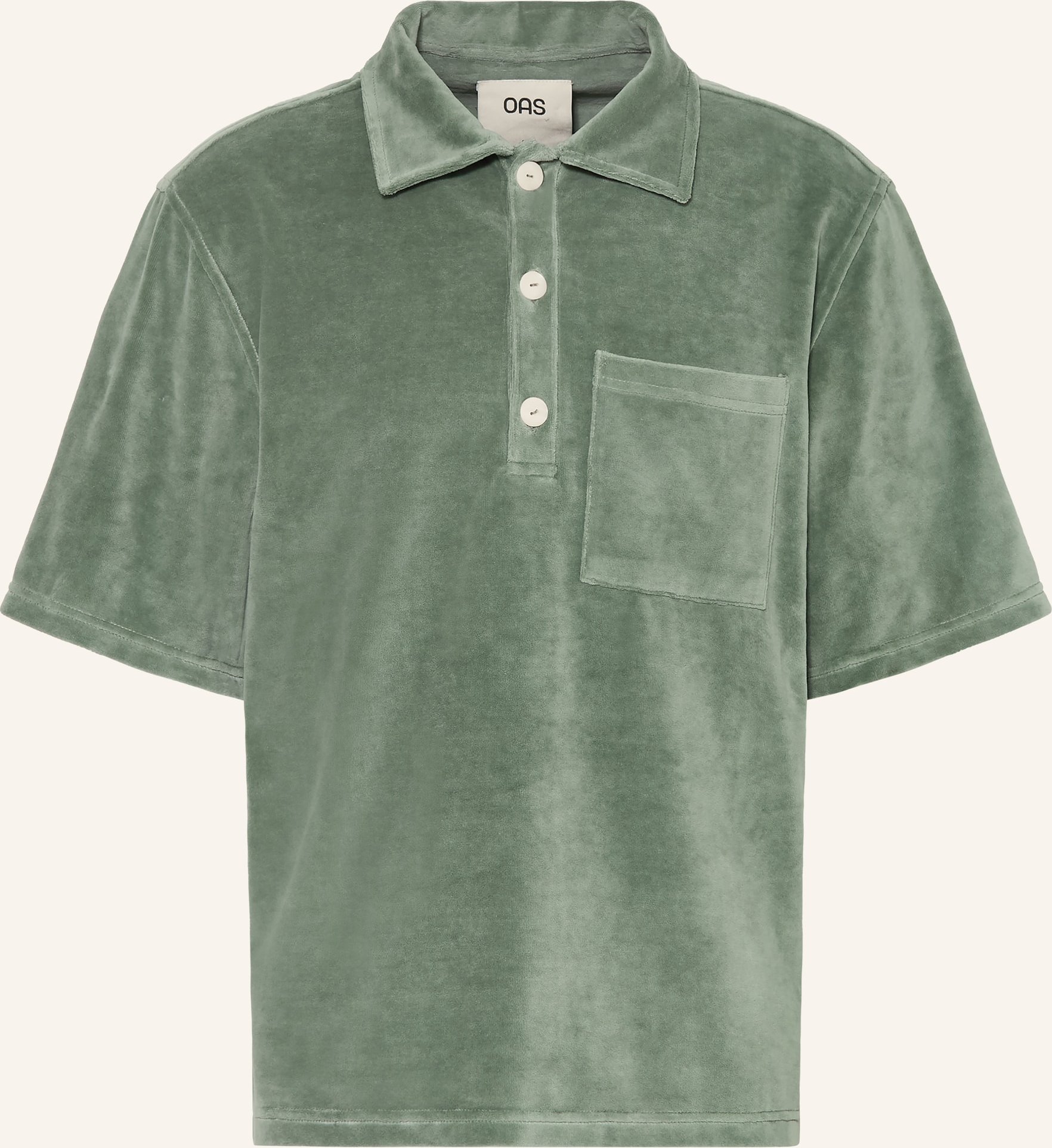 Oas Resorthemd Girona Comfort Fit Aus Frottee gruen