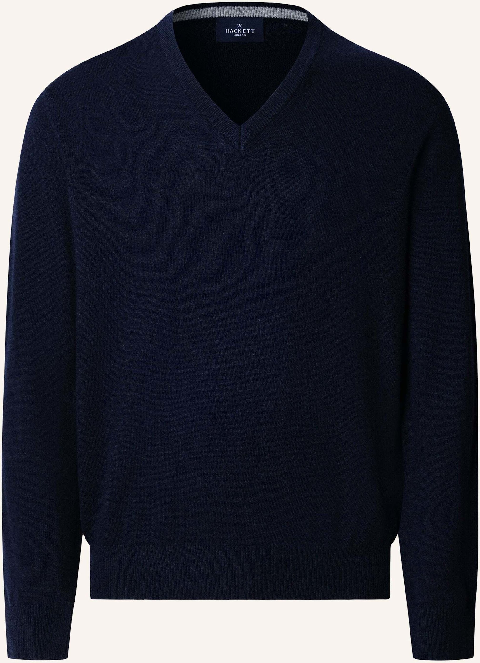 Hackett London Pullover Merino Cash Mix V blau