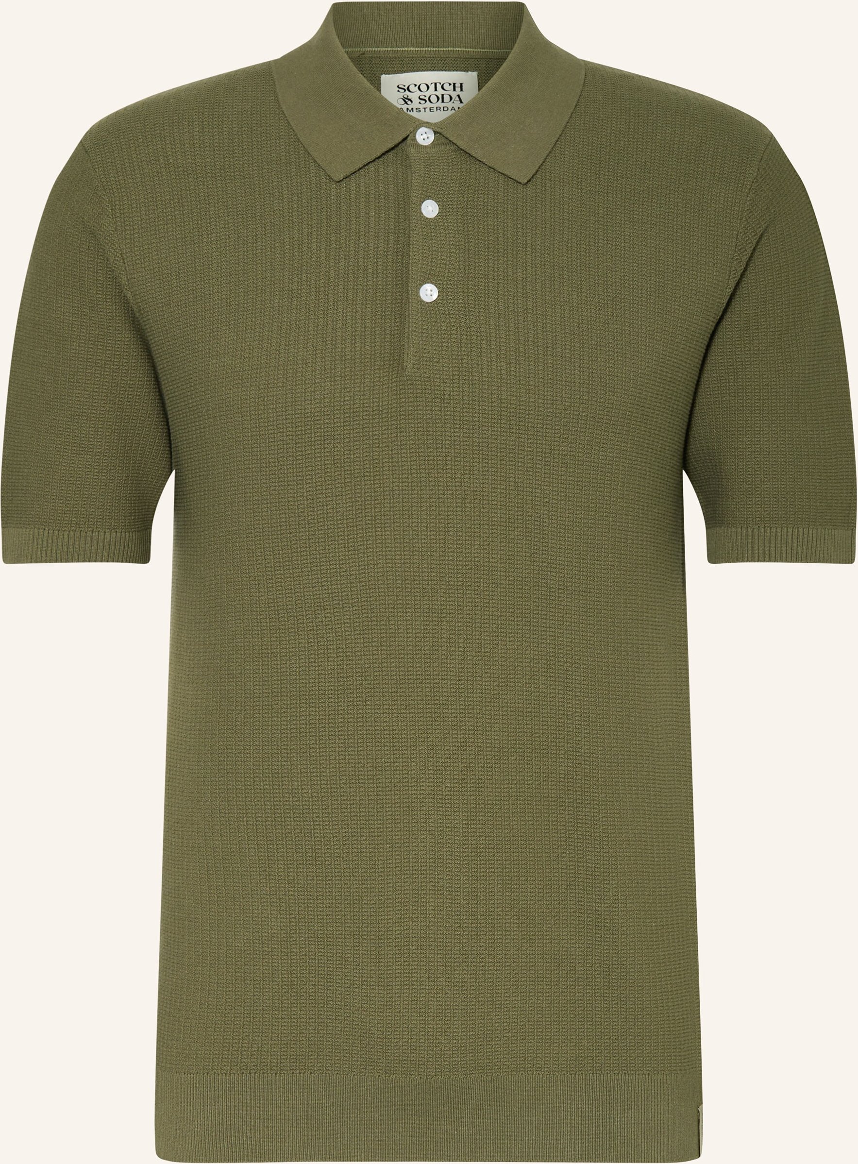 Scotch & Soda Strick-Poloshirt gruen
