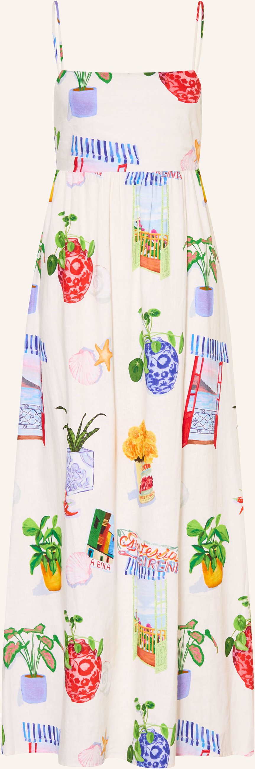 Seafolly Strandkleid La Boca Mit Leinen weiss