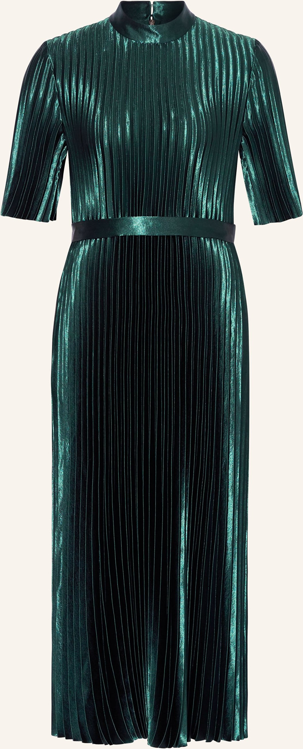 Marc Cain Cocktailkleid Aus Satin Mit Plissees gruen