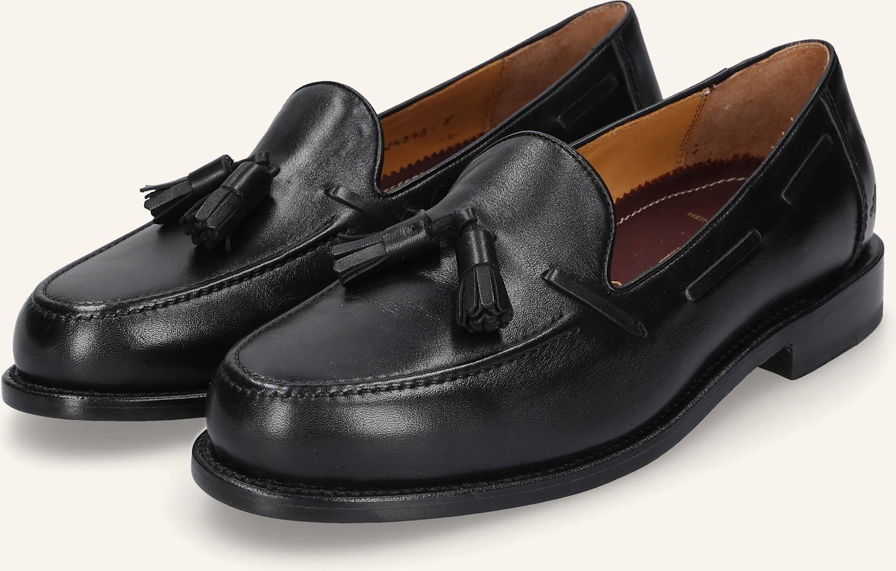 Heinrich Dinkelacker Loafer Wien Plain Tassel Np schwarz