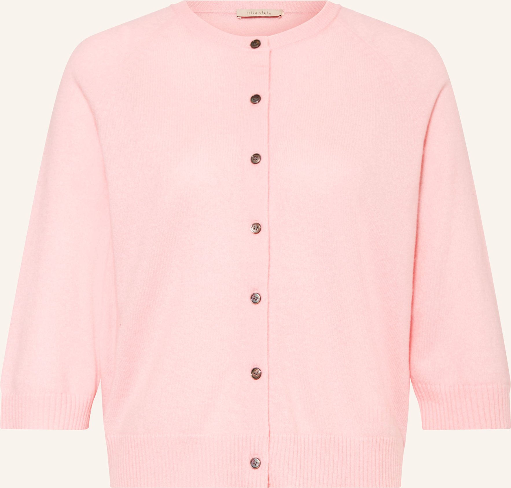 Lilienfels Strickjacke Aus Cashmere Mit 3/4-Arm rosa