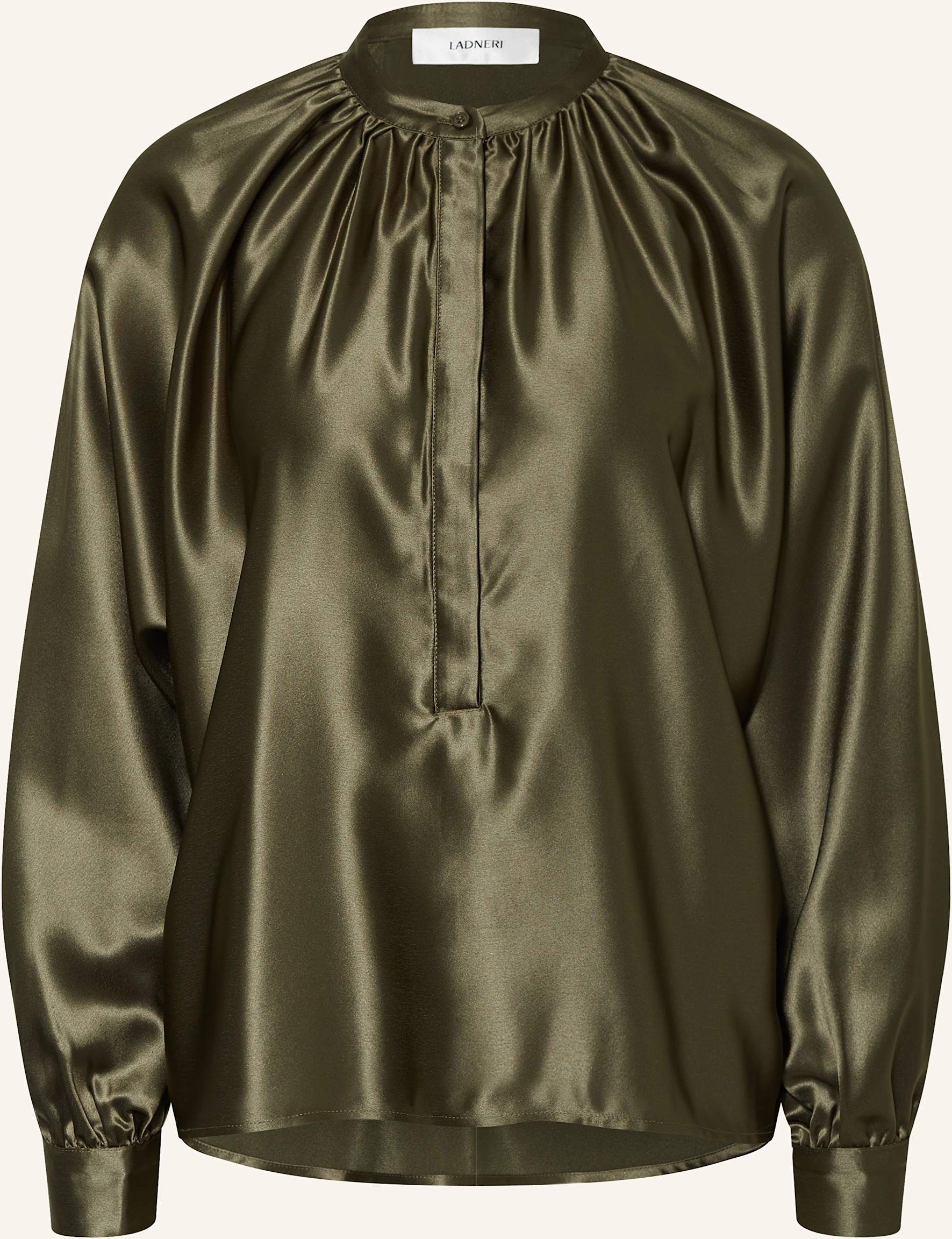Thumbnail - Ladneri Blusenshirt Maya Aus Satin gruen