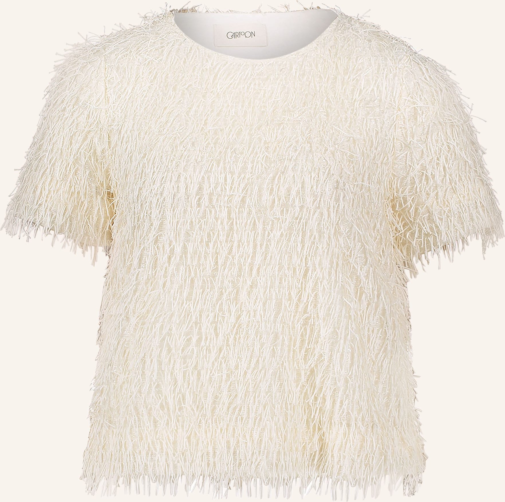 Cartoon Strickshirt weiss