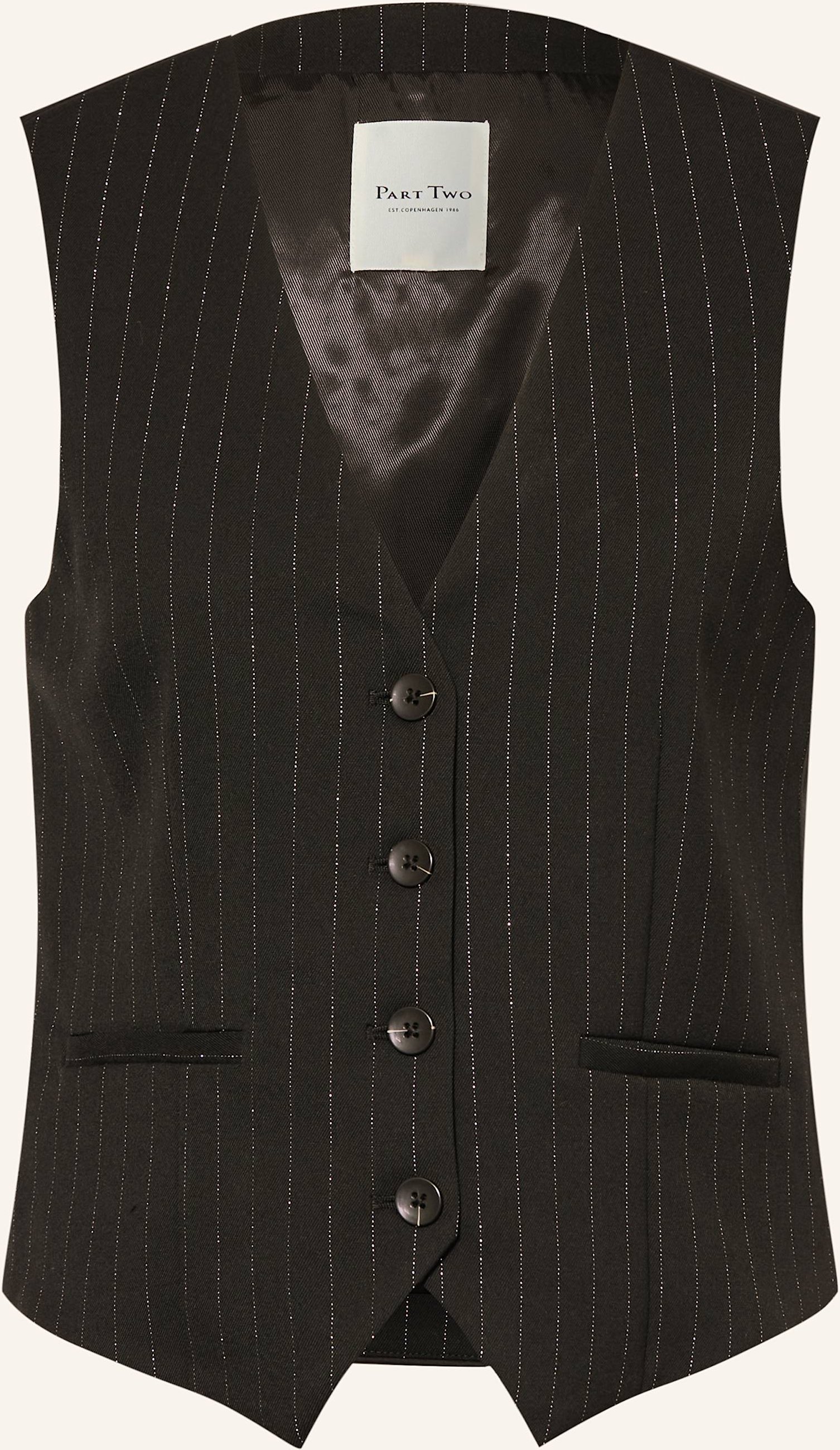 Part Two Blazerweste Valentinepw Mit Glitzergarn schwarz