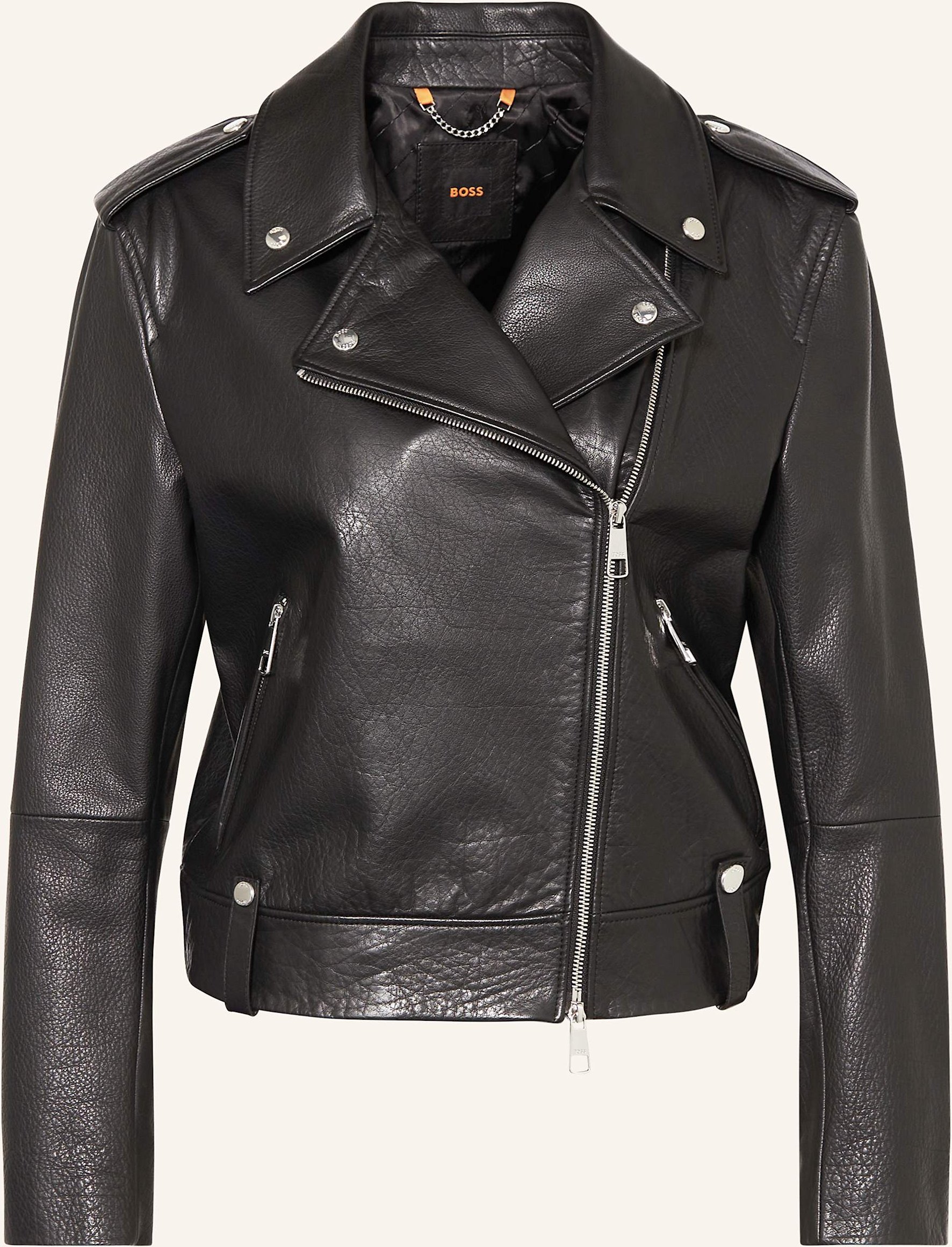 Boss Lederjacke Sandy schwarz