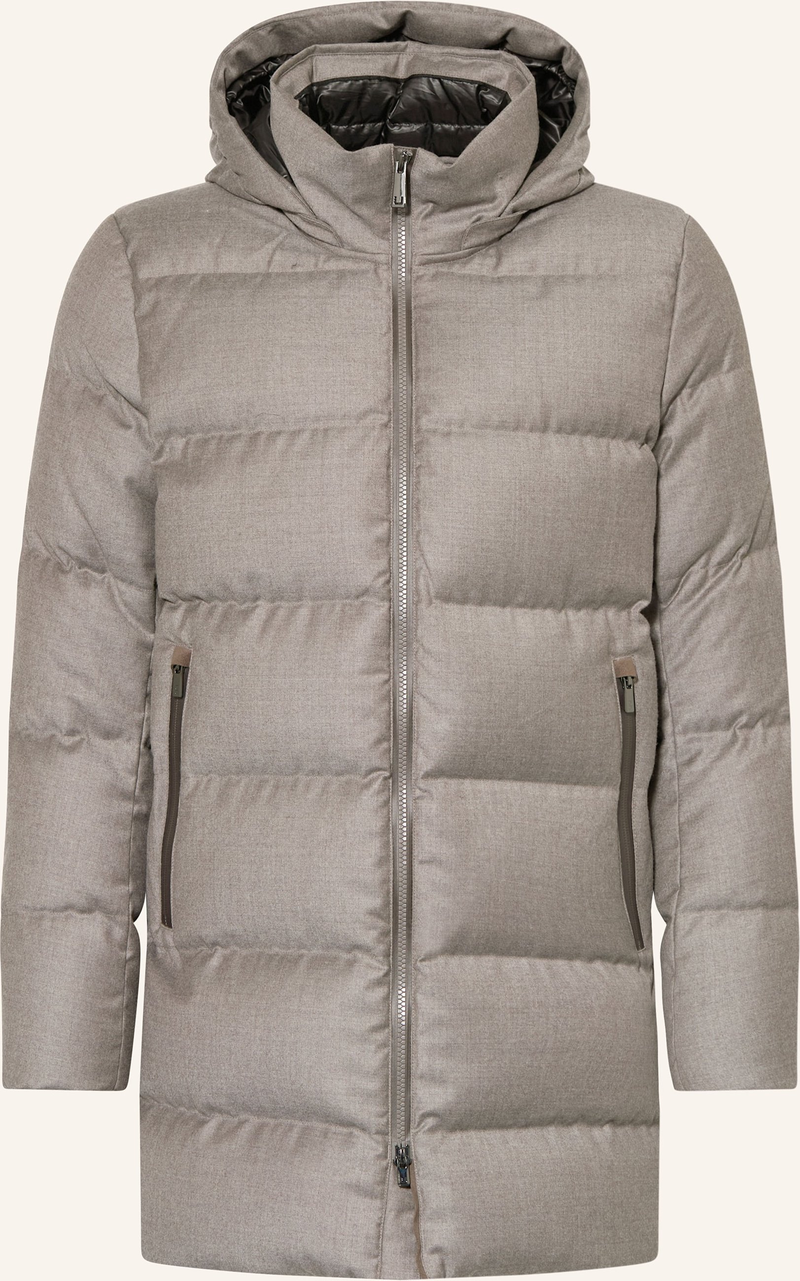 Ubr Daunenmantel Concorde Mit Abnehmbarer Kapuze grau